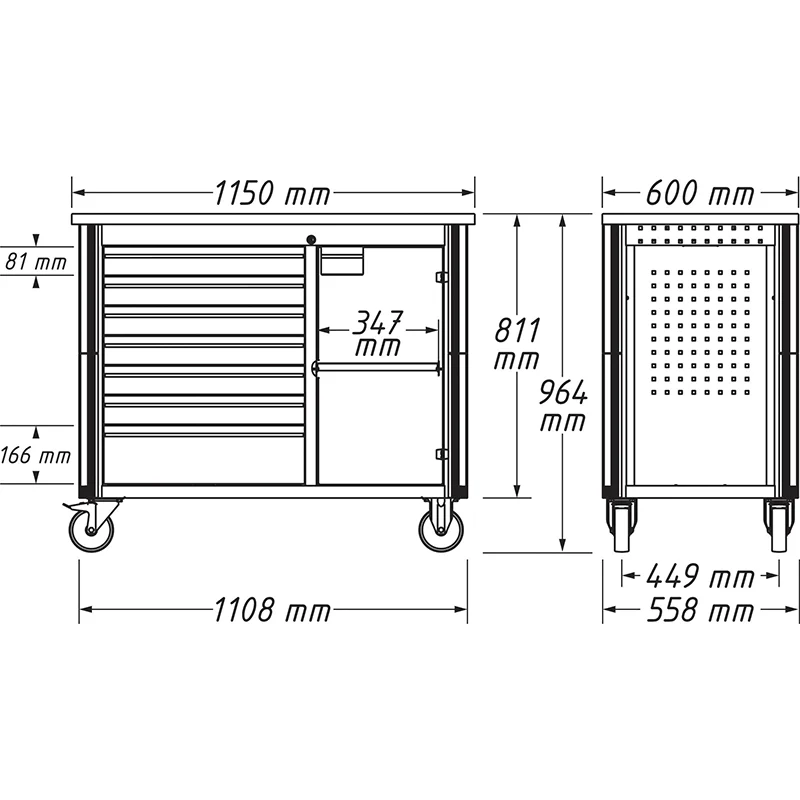 Hazet 179NW-7 Mobile Work Bench - Image 3