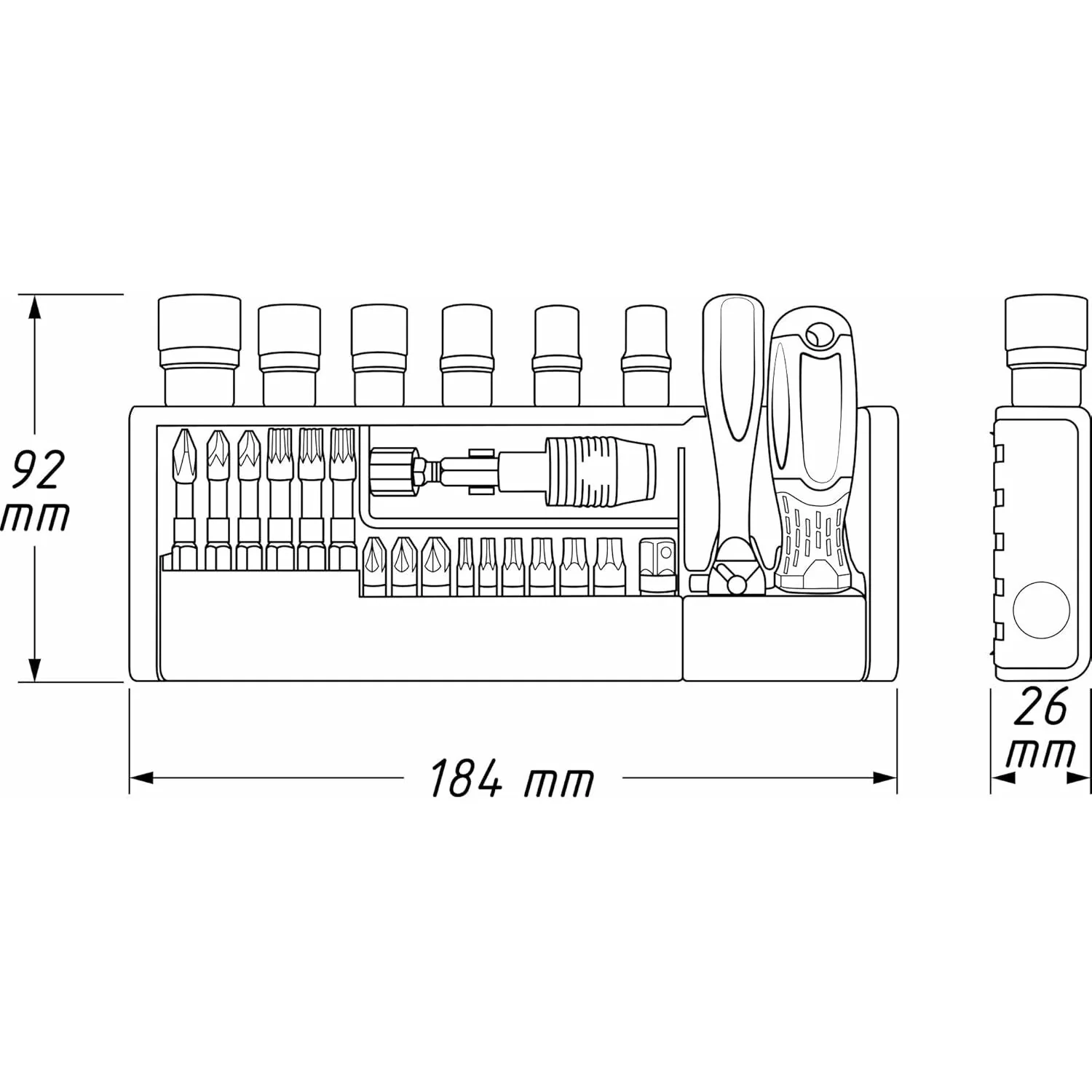 Hazet 2300SH-1 SmartHolder 1/4" Socket & Bit Set, 39 Pc. - Image 6