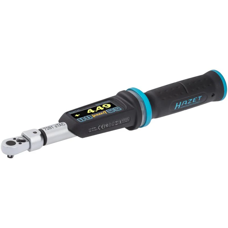 Hazet 7281-2STACCAL Electronic Torque Wrench with Built-In Angle Gauge, 2.5-25 Nm, 9x12mm Insert Square, 6.3mm (1/4") Square - Image 2