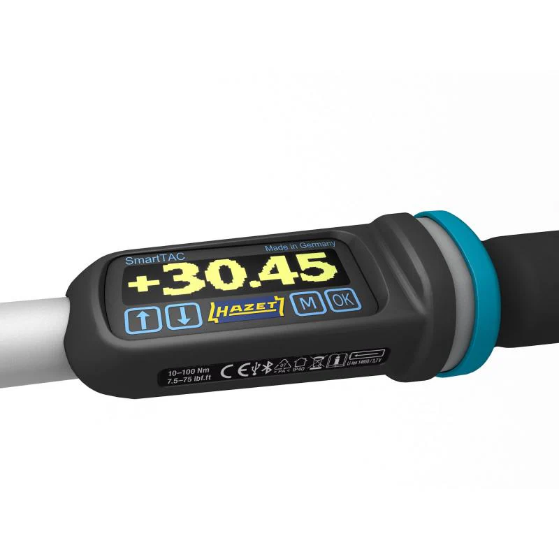 Hazet 7291-2STAC Electronic Torque Wrench with Built-In Angle Gauge, 10-100 Nm, 9x12mm Insert Square, 10mm (3/8") Square - Image 4