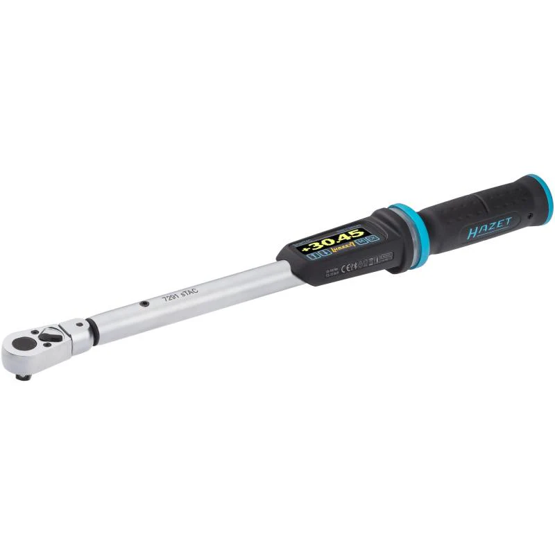 Hazet 7291-5STAC Electronic Torque Wrench with Built-In Angle Gauge, 10-100 Nm, 9x12mm Insert Square, 10mm (3/8") Square - Image 2