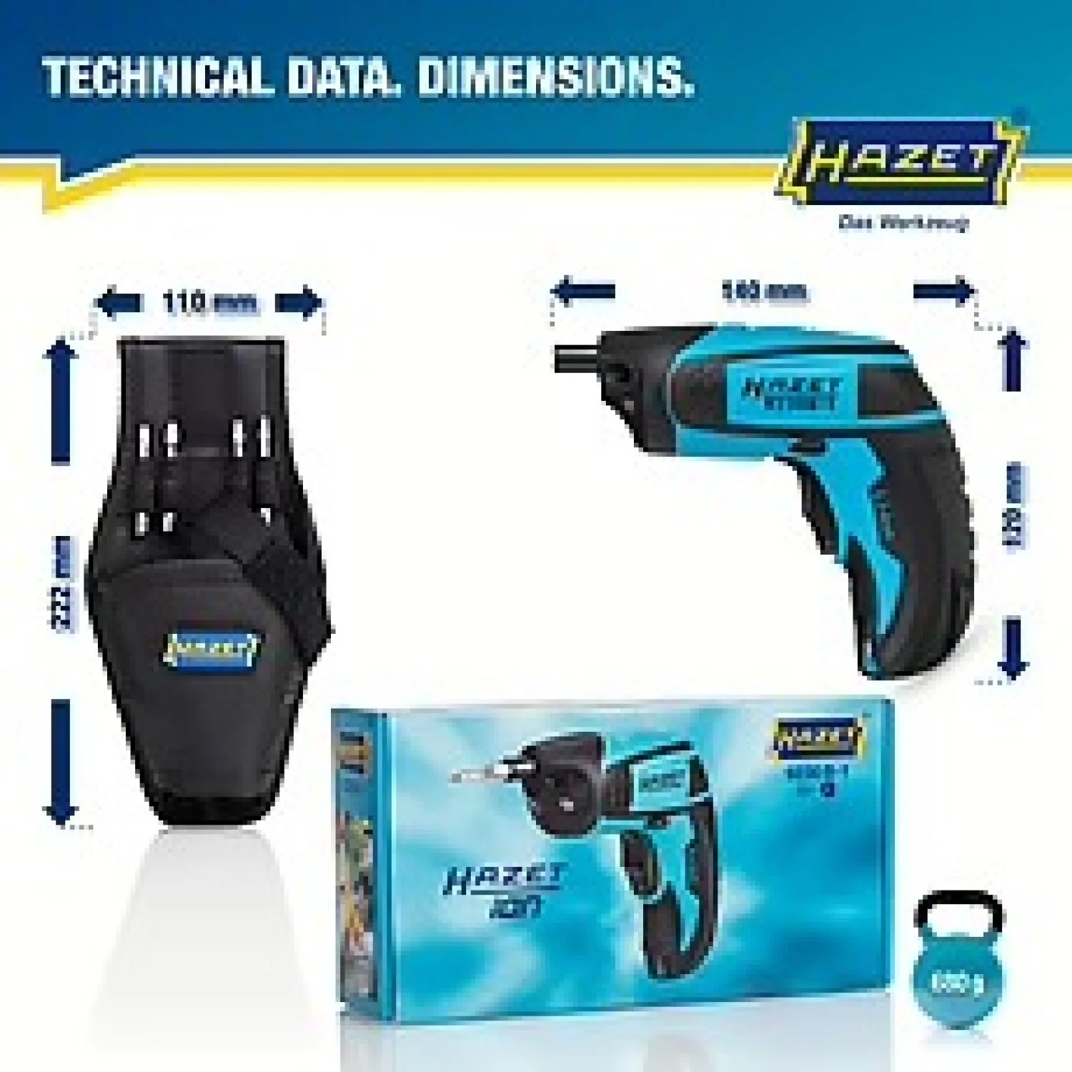 Hazet 9230B-1 Inside Torx Profile Pozidriv profile PZ ∙ Inside hexagon profile ∙ 1/4 inch Cordless Screwdriver bit set Mini 4.5 Nm - Image 5