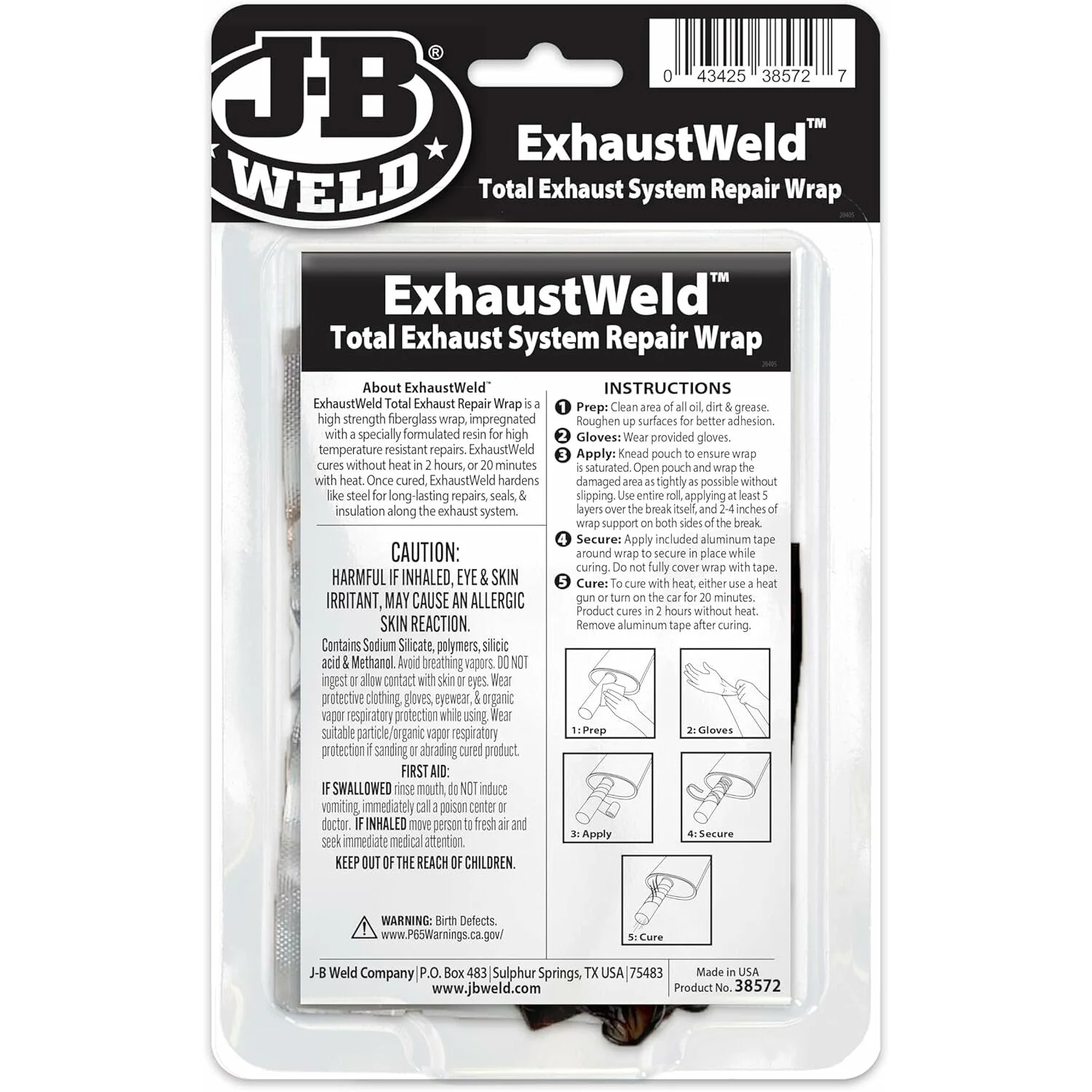 J-B Weld 38572 ExhaustWeld Total Exhaust Repair Wrap - Image 2