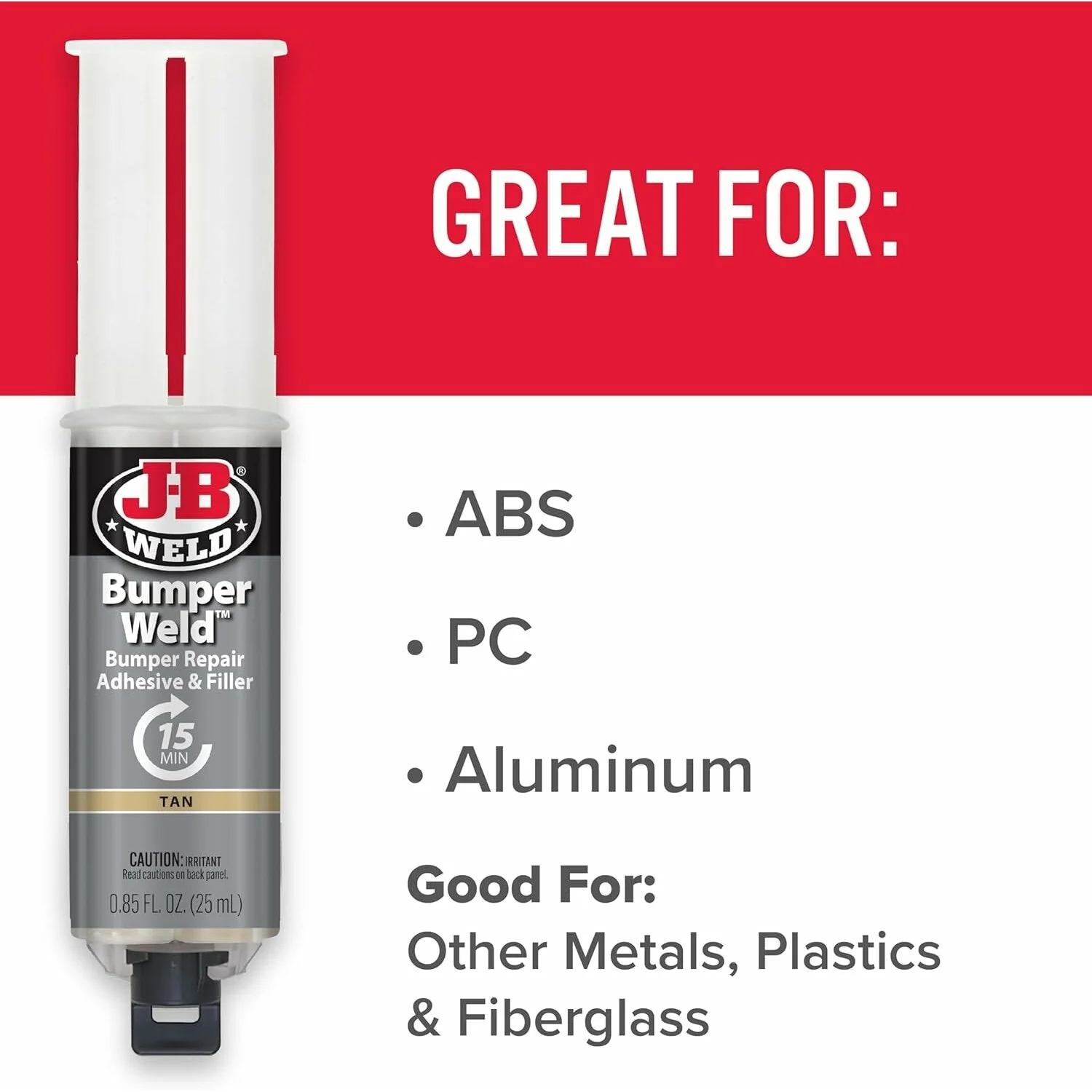 J-B Weld 50134 BumperWeld Epoxy Syringe, 25 mL - Image 4