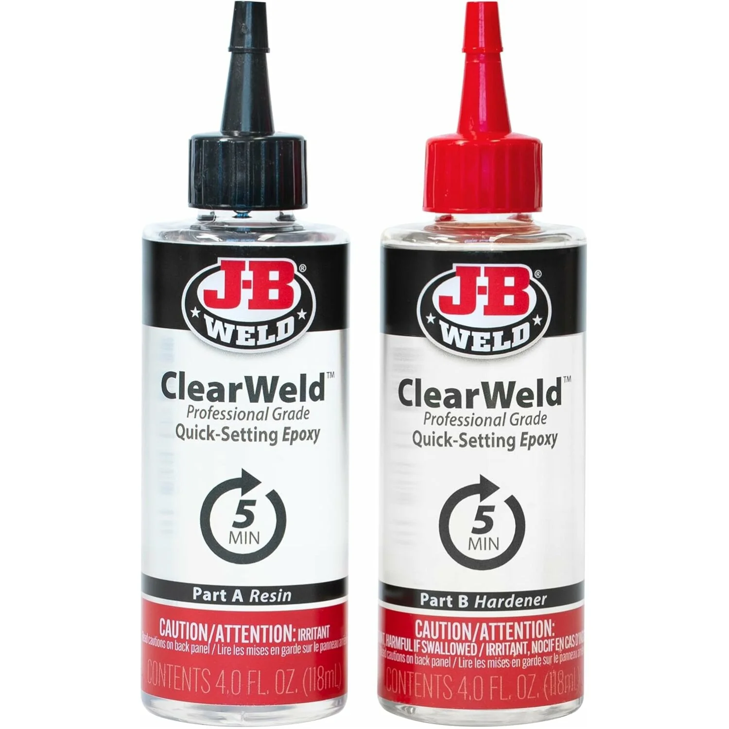 J-B Weld 50240H ClearWeld Professional Size Epoxy & Hardener, 8 oz. - Image 2