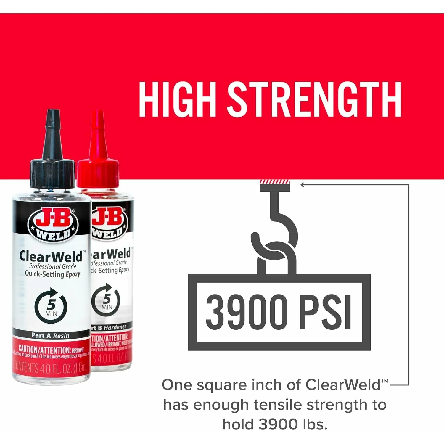 J-B Weld 50240H ClearWeld Professional Size Epoxy & Hardener, 8 oz. - Image 6