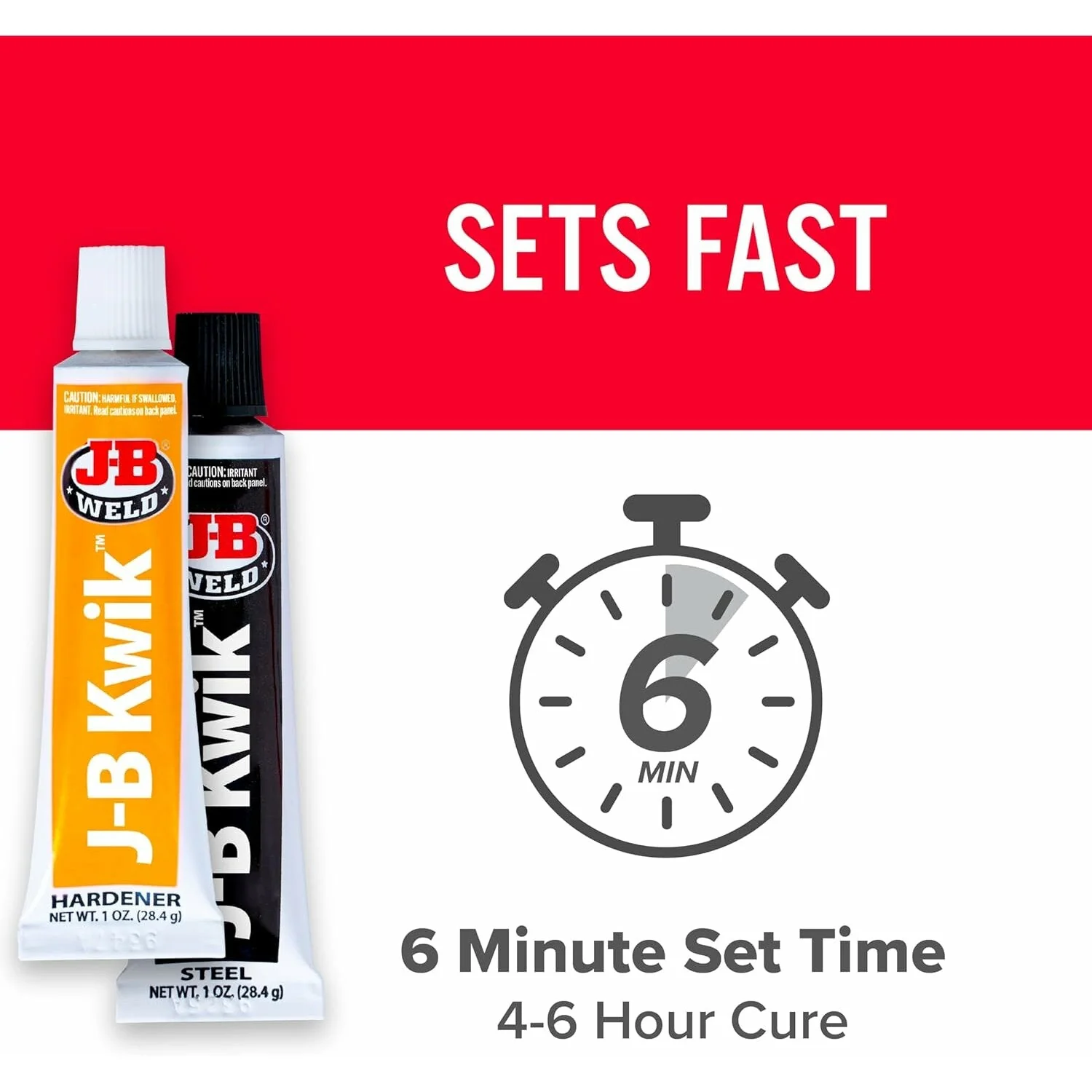 J-B Weld 8276 KwikWeld Twin Tube Steel Reinforced Epoxy & Hardener, 2 oz. - Image 6