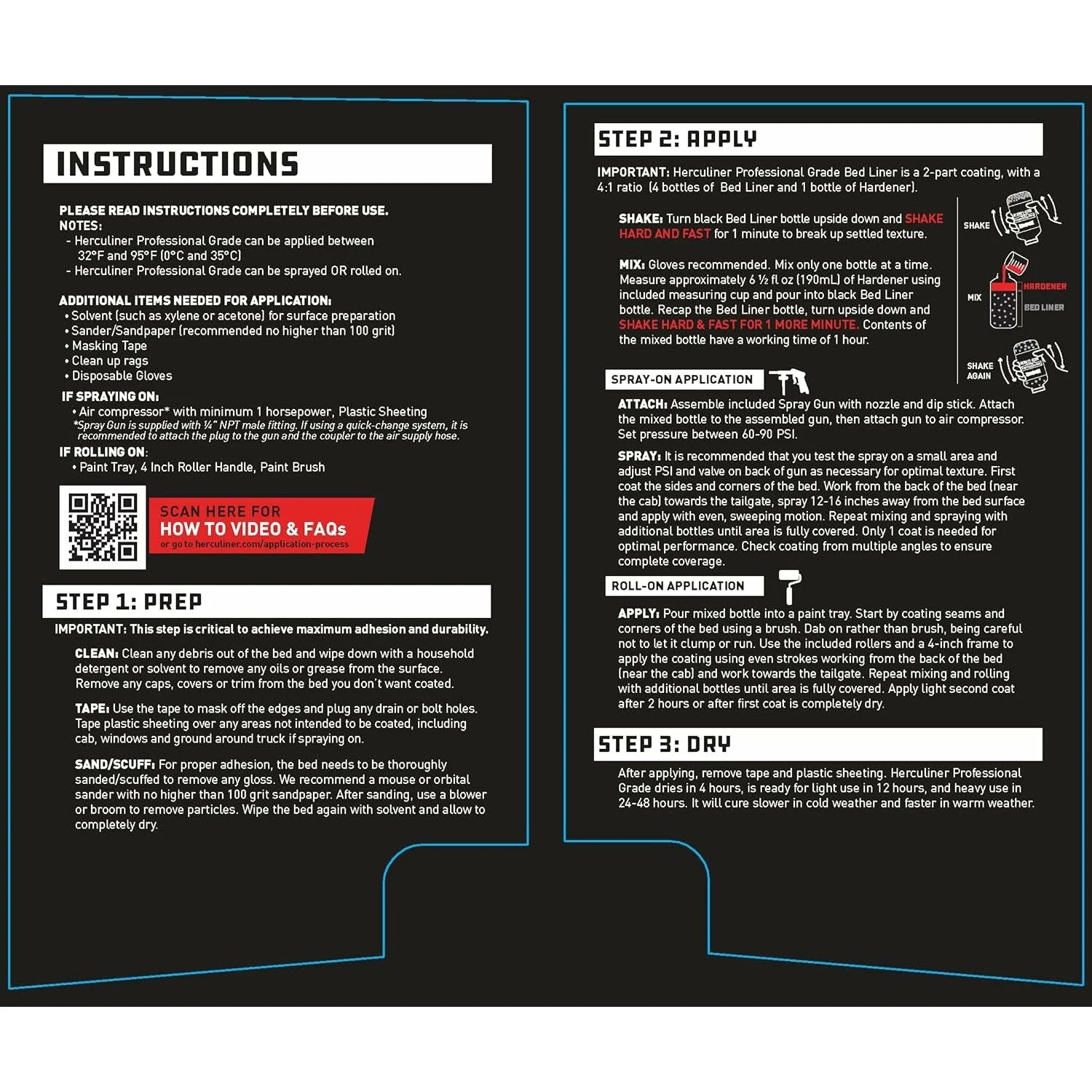 J-B Weld HCL2K8 Herculiner Spray On Truck Bed Liner Kit - Professional Grade - Image 7