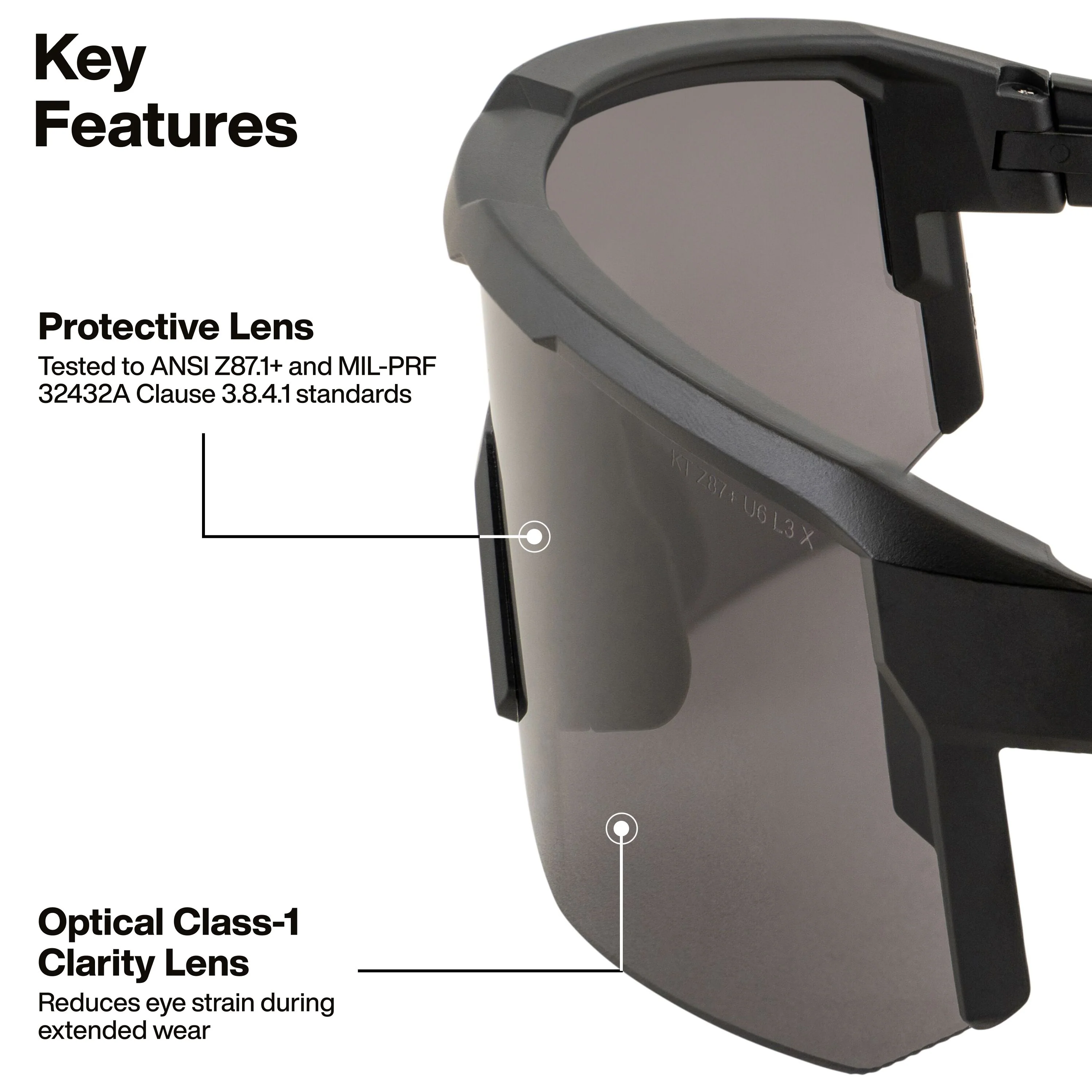 Klein Tools 03001 Blade Safety Glasses, Shaded Gray Lens - Image 2
