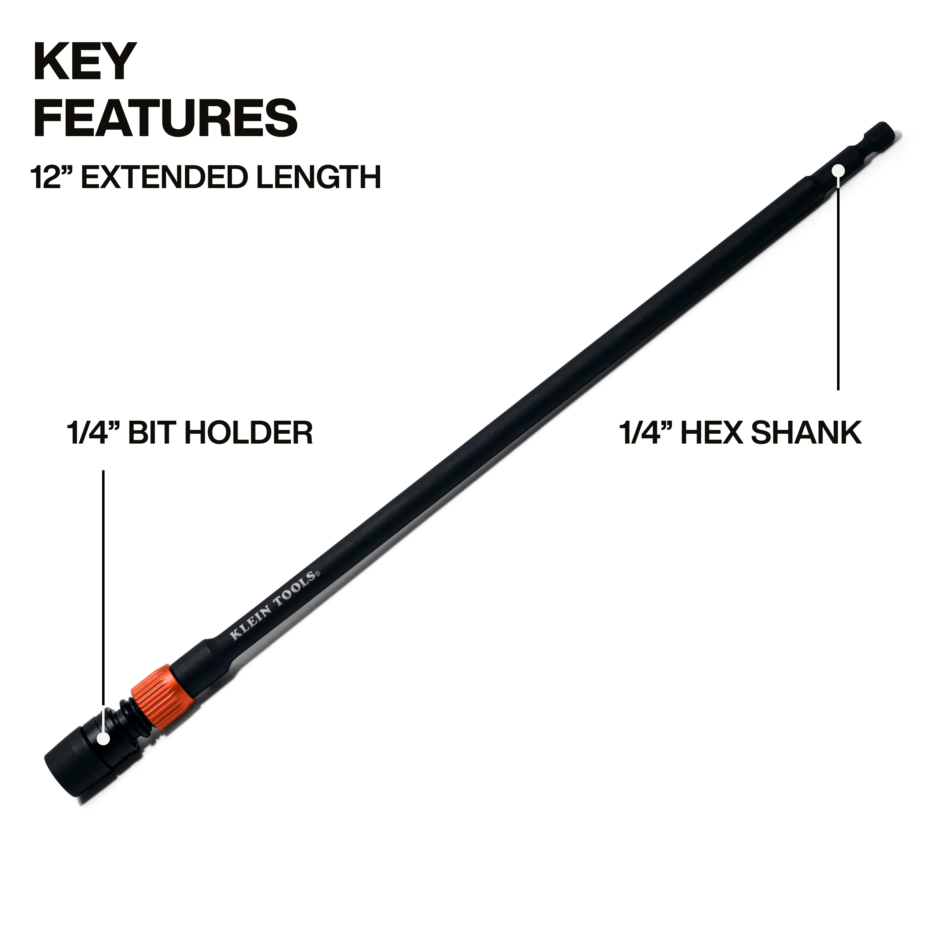 Klein Tools 31089 12" Dual-Lock Impact Extension - Image 2