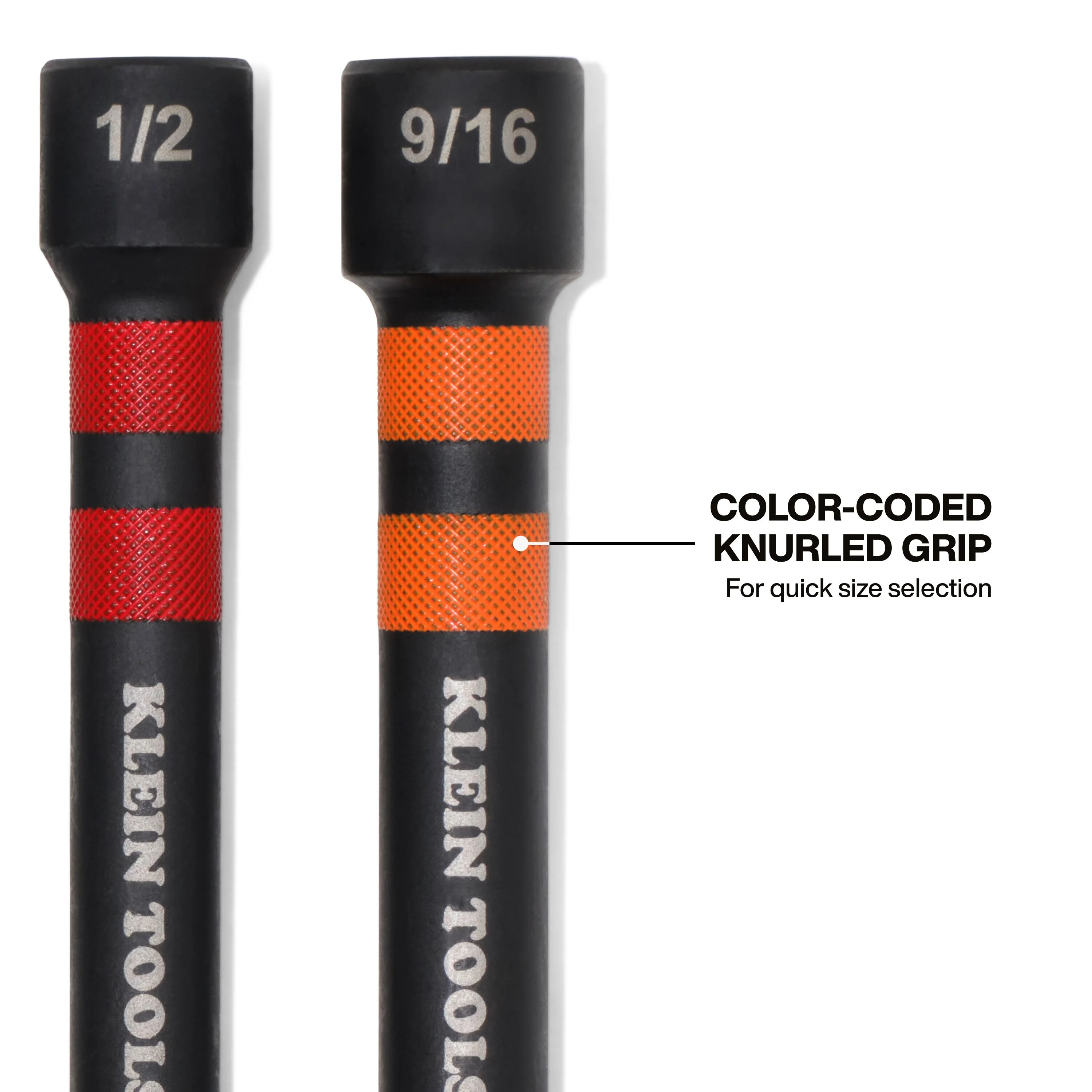 Klein Tools 32940 Magnetic Hollow Color-Coded Power Nut Drivers Set, 6 Pc. - Image 4