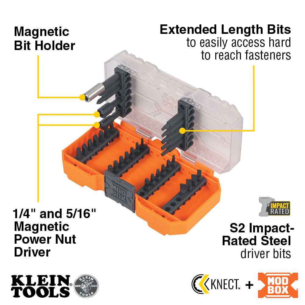 Klein Tools 33800 Impact Driver Bit Set, 35 Pc. - Image 6