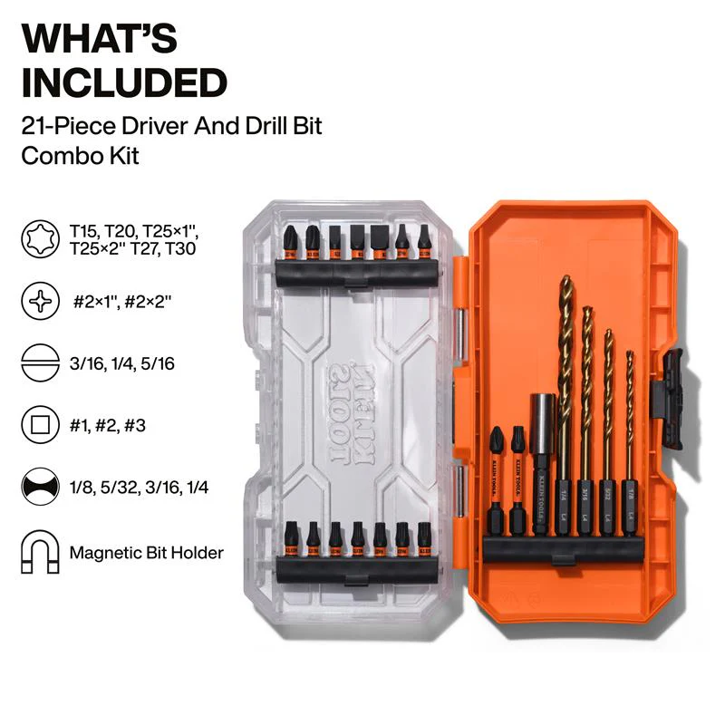Klein Tools 33811B Drill and Driver Bit Set, 21 Pc. - Image 2