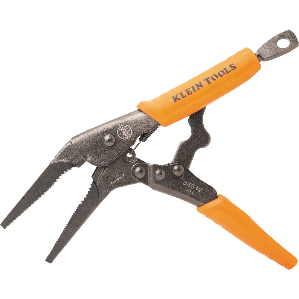Klein Tools 38661 Long Nose Locking Pliers Set, 6" and 9", 2 Pc. - Image 3