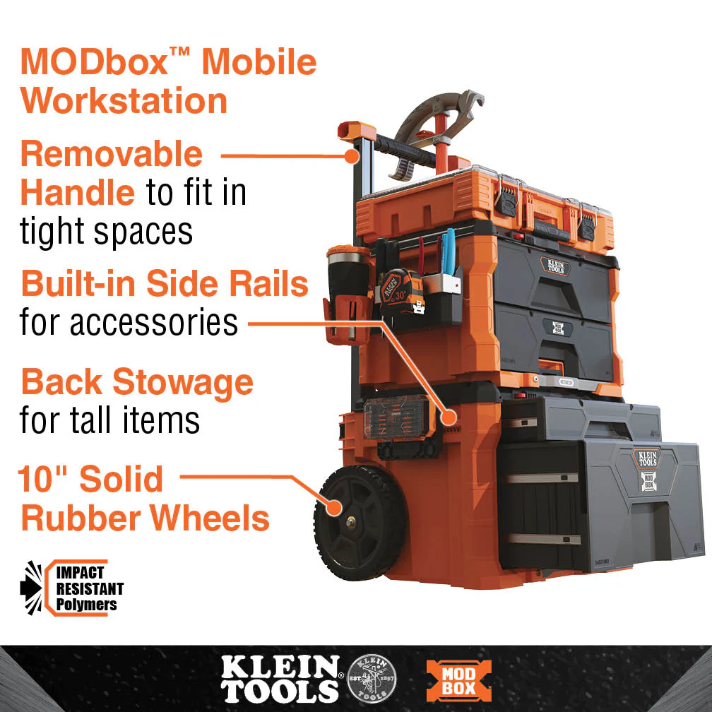 Klein Tools 54801MB MODbox Two Drawer Rolling Tool Box - Image 6