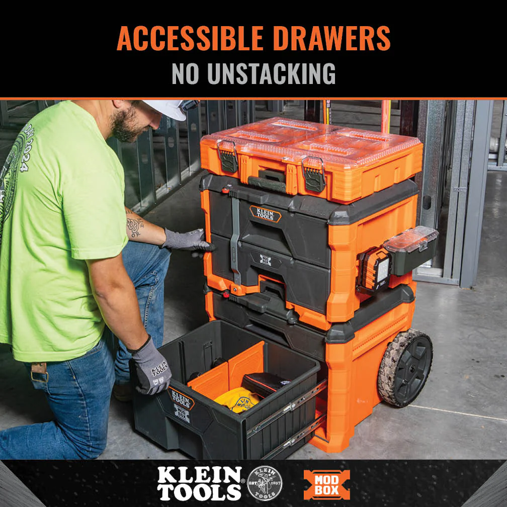 Klein Tools 54801MB MODbox Two Drawer Rolling Tool Box - Image 9