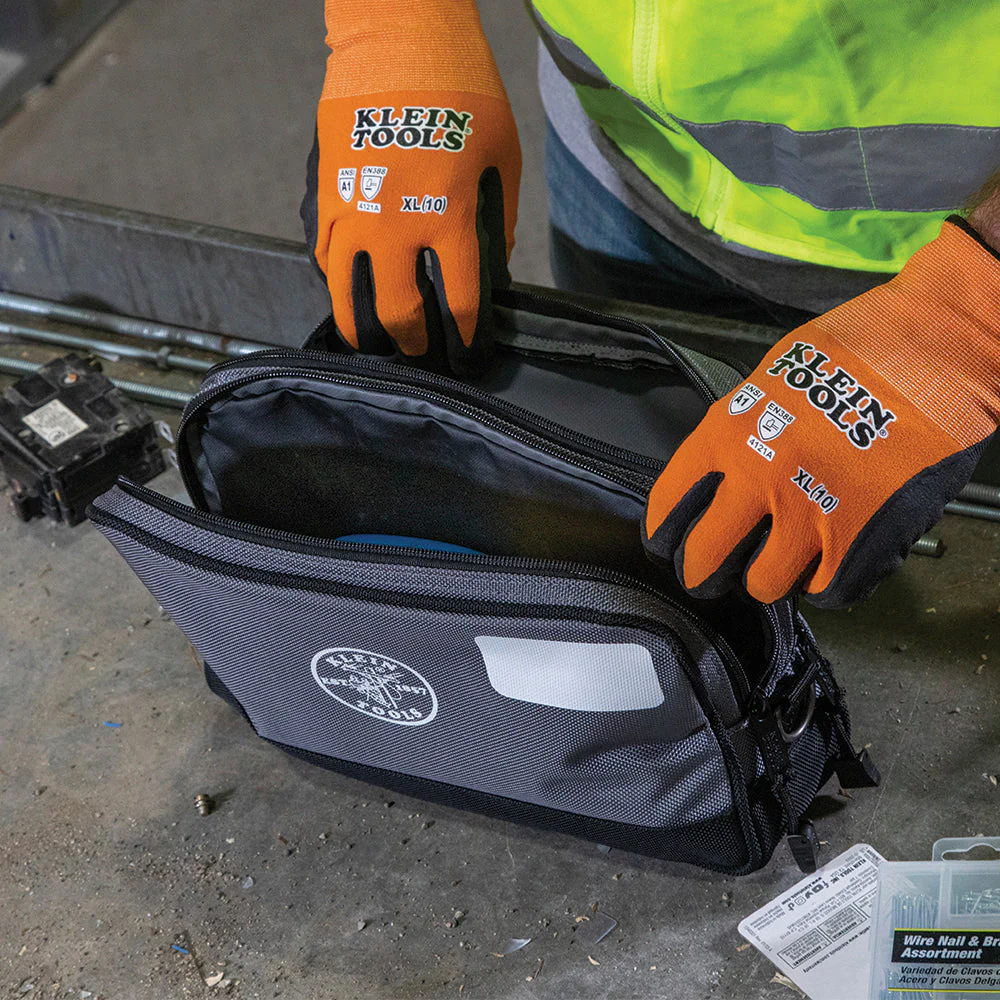 Klein Tools 55583 Double Zipper Bag, 12" x 7" - Image 10