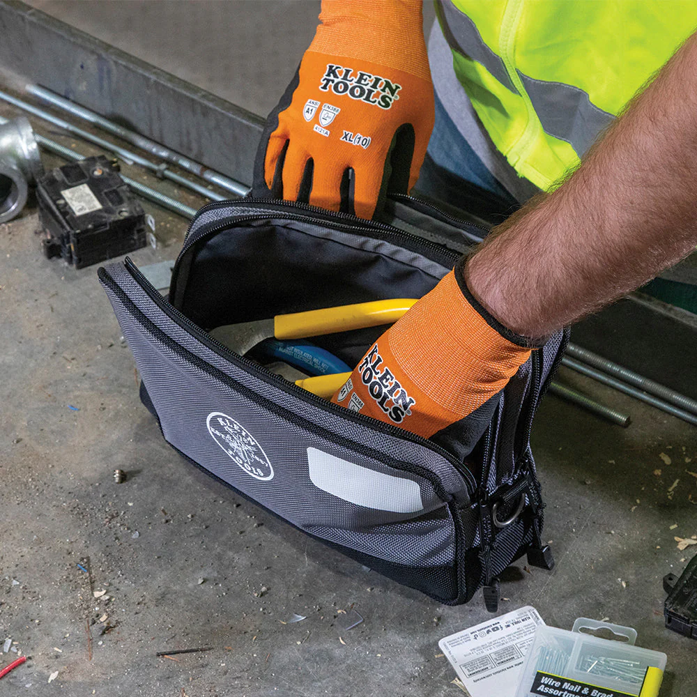 Klein Tools 55583 Double Zipper Bag, 12" x 7" - Image 8