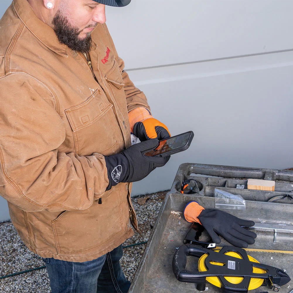 Klein Tools 60795 Rechargeable Heated Work Glove Liners with Knit Dipped Gloves, Large - Image 8