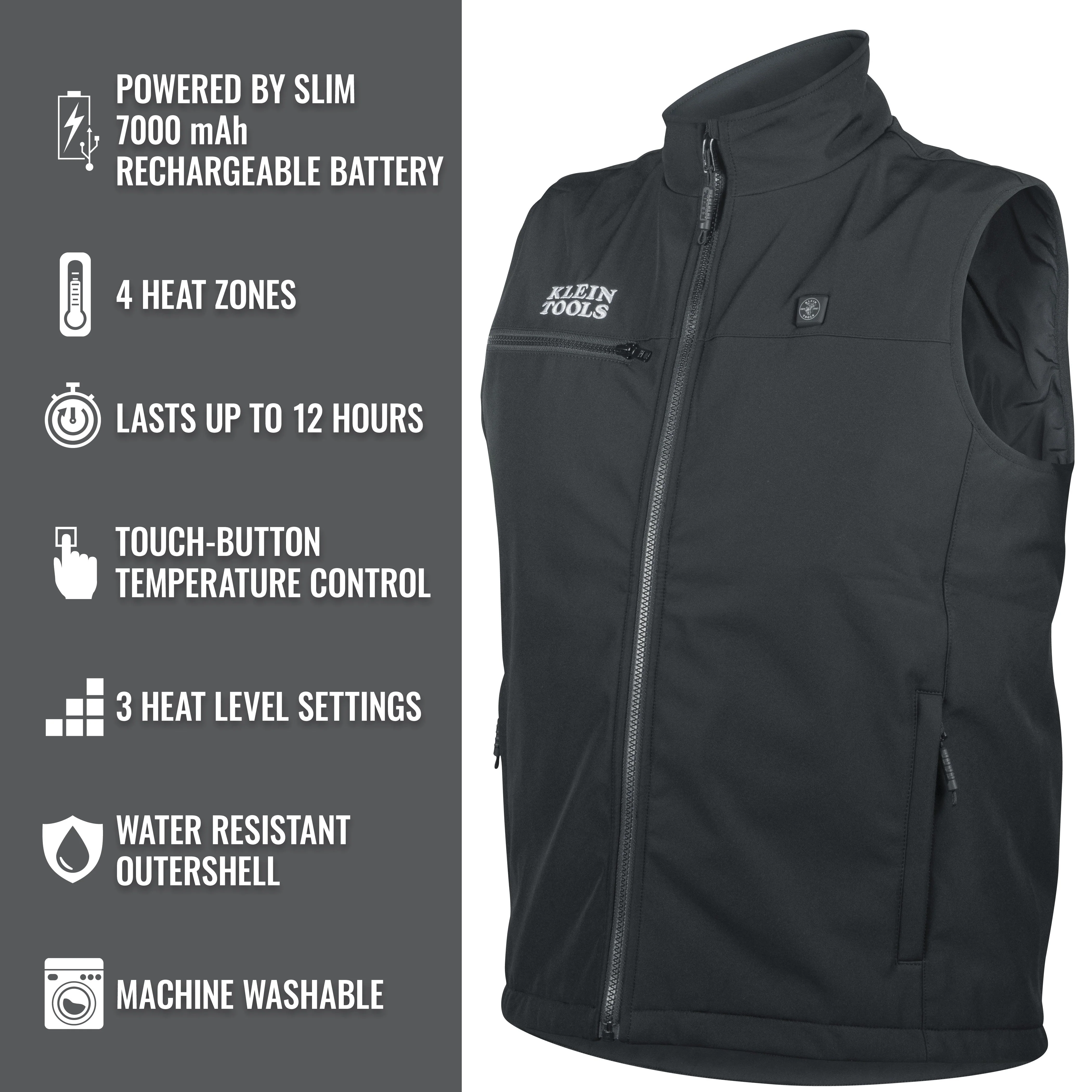 Klein Tools 60954 Heated Base Layer Vest, Large - Image 2