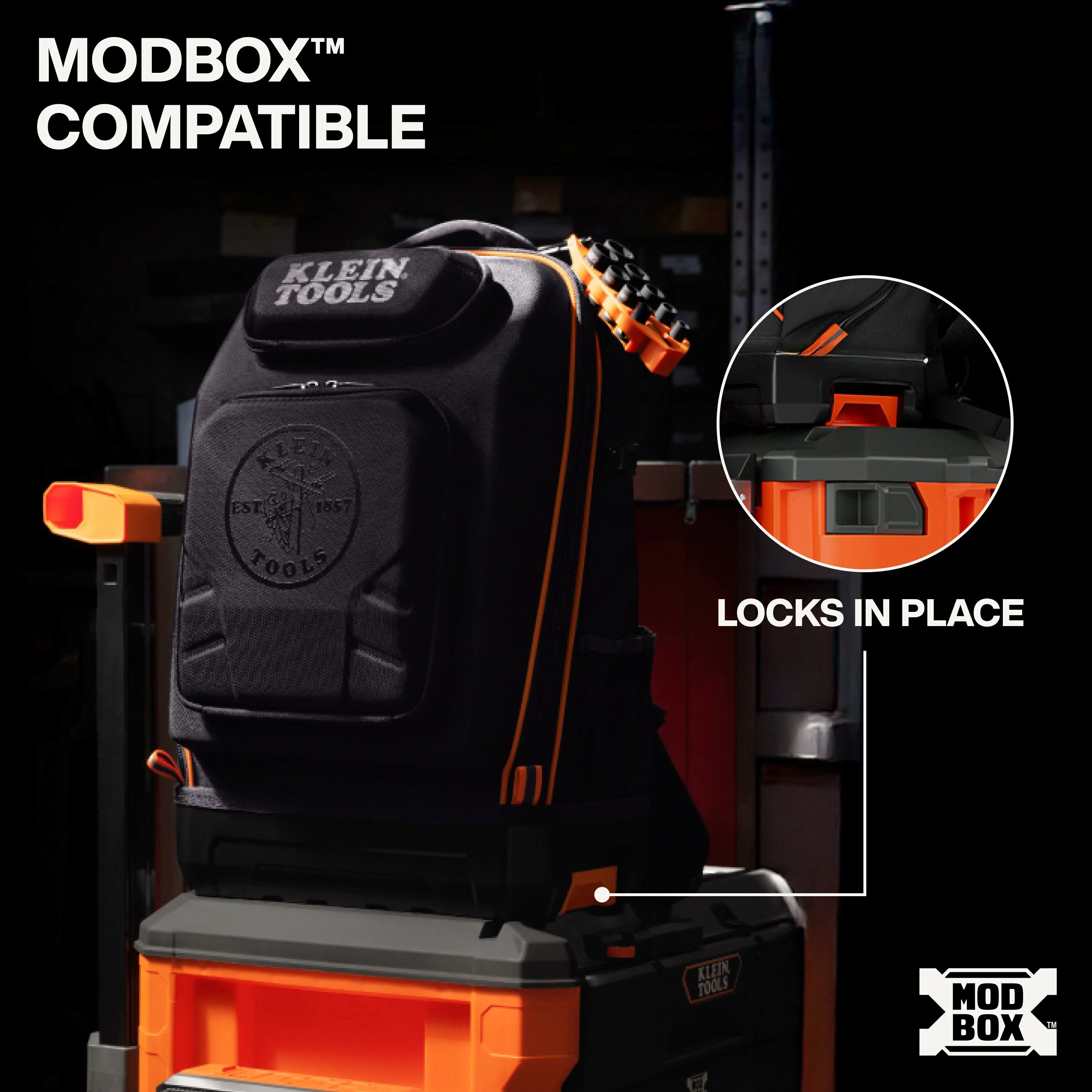 Klein Tools 62809MB MODbox Hardshell Backpack, 40 Pockets - Image 10
