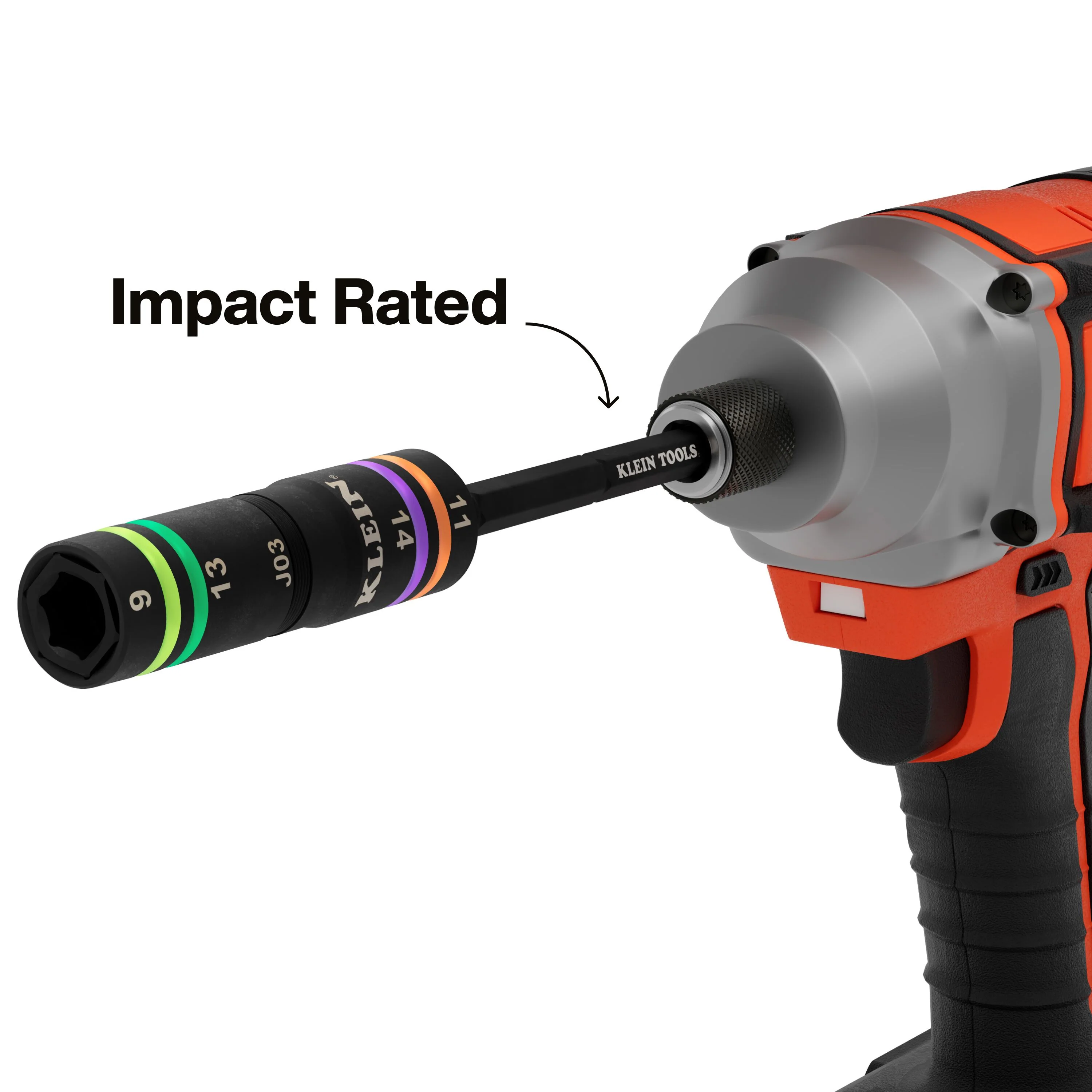 Klein Tools 6512MQS Quad-4 Heavy-Duty Impact Flip Socket, Metric, 6-1/2-Inch Shaft, 2-Piece - Image 5
