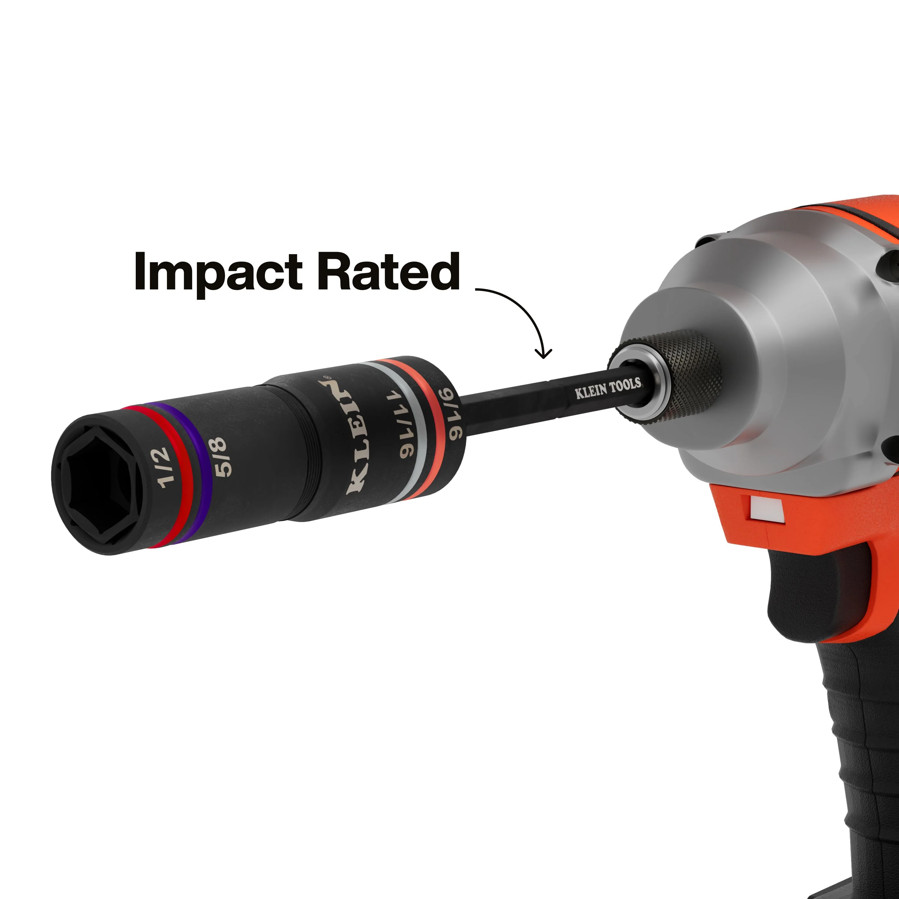 Klein Tools 6512QS Quad-4 Heavy-Duty Impact Flip Socket, SAE, 2-Piece - Image 5