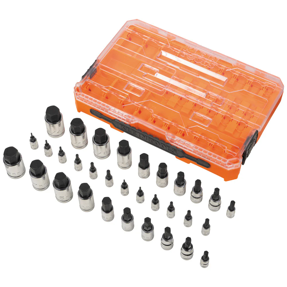 Klein Tools 65233HEX Knurled Hex Bit Socket Set, SAE and Metric, 33 Pc. - Image 3