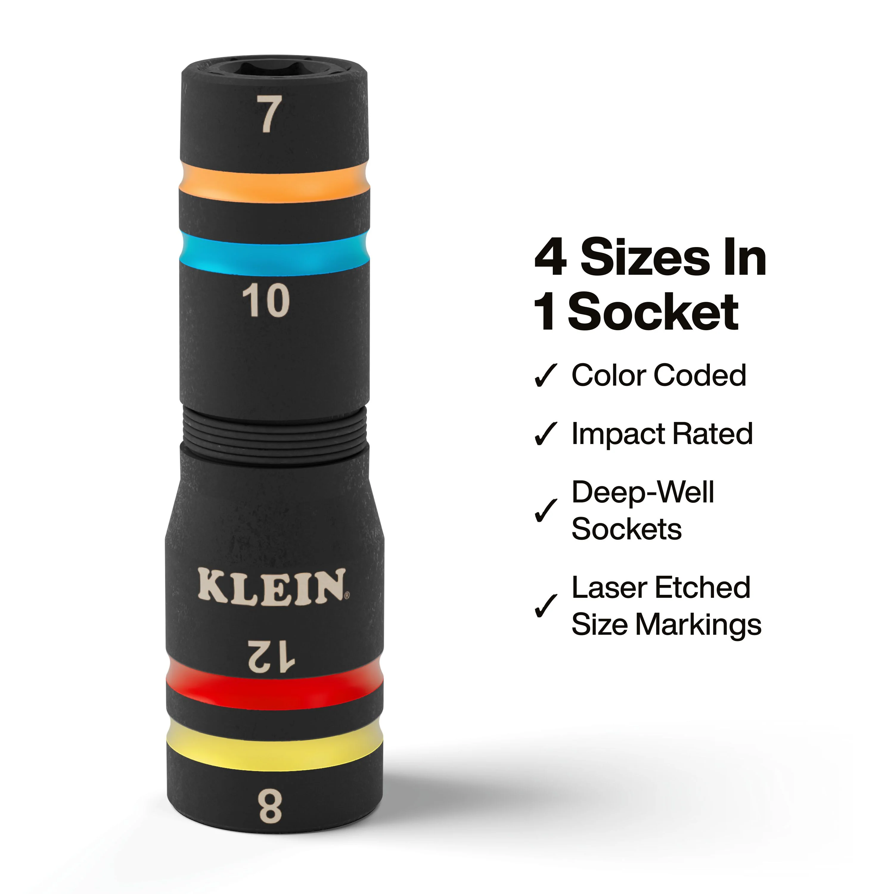 Klein Tools 652MQS Quad-8 Heavy-Duty Impact Flip Sockets, Metric, 3-Piece - Image 3