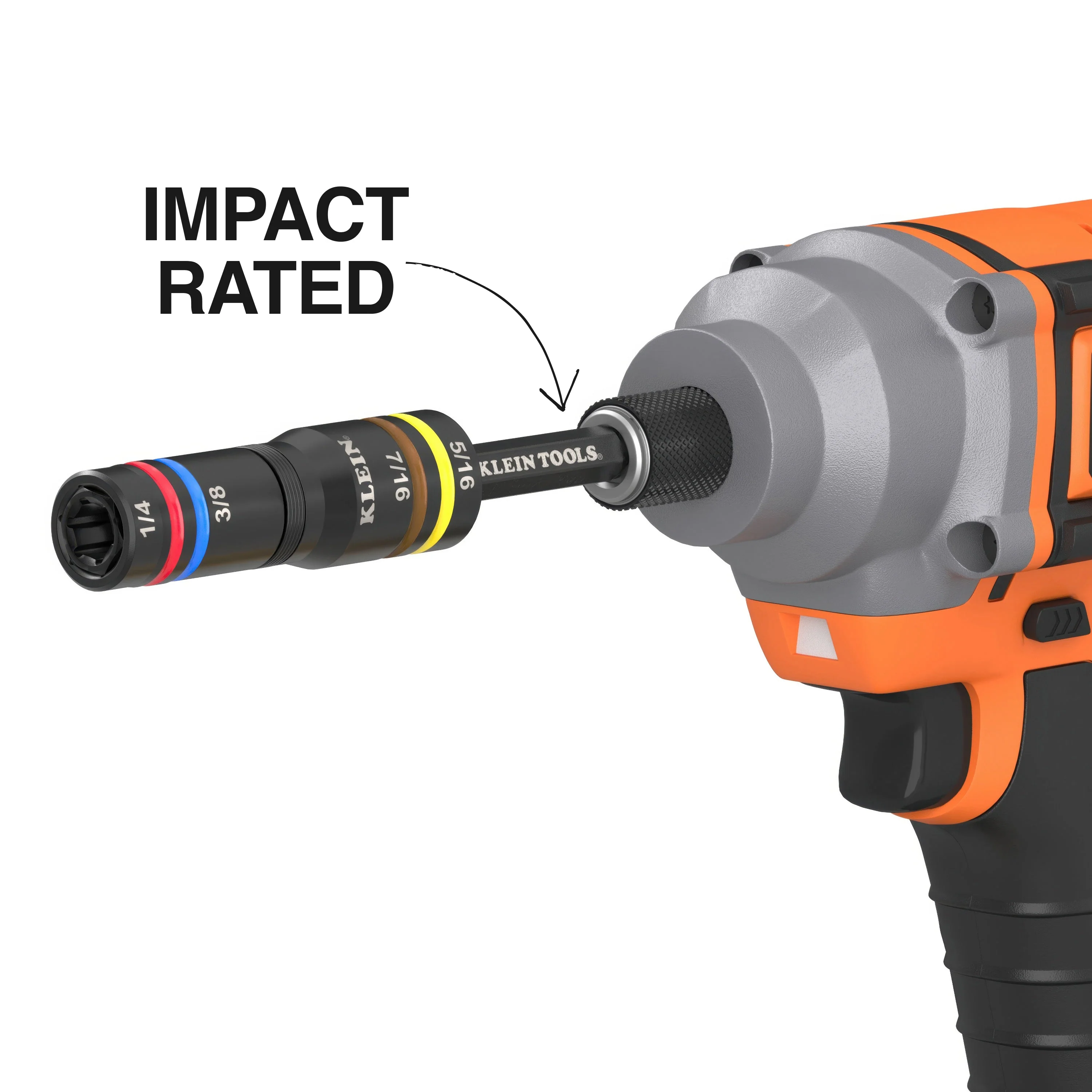 Klein Tools 653QS KNECT Quad-12 Deep-Well Heavy-Duty Impact Flip Sockets, SAE, 6 Pc. - Image 6