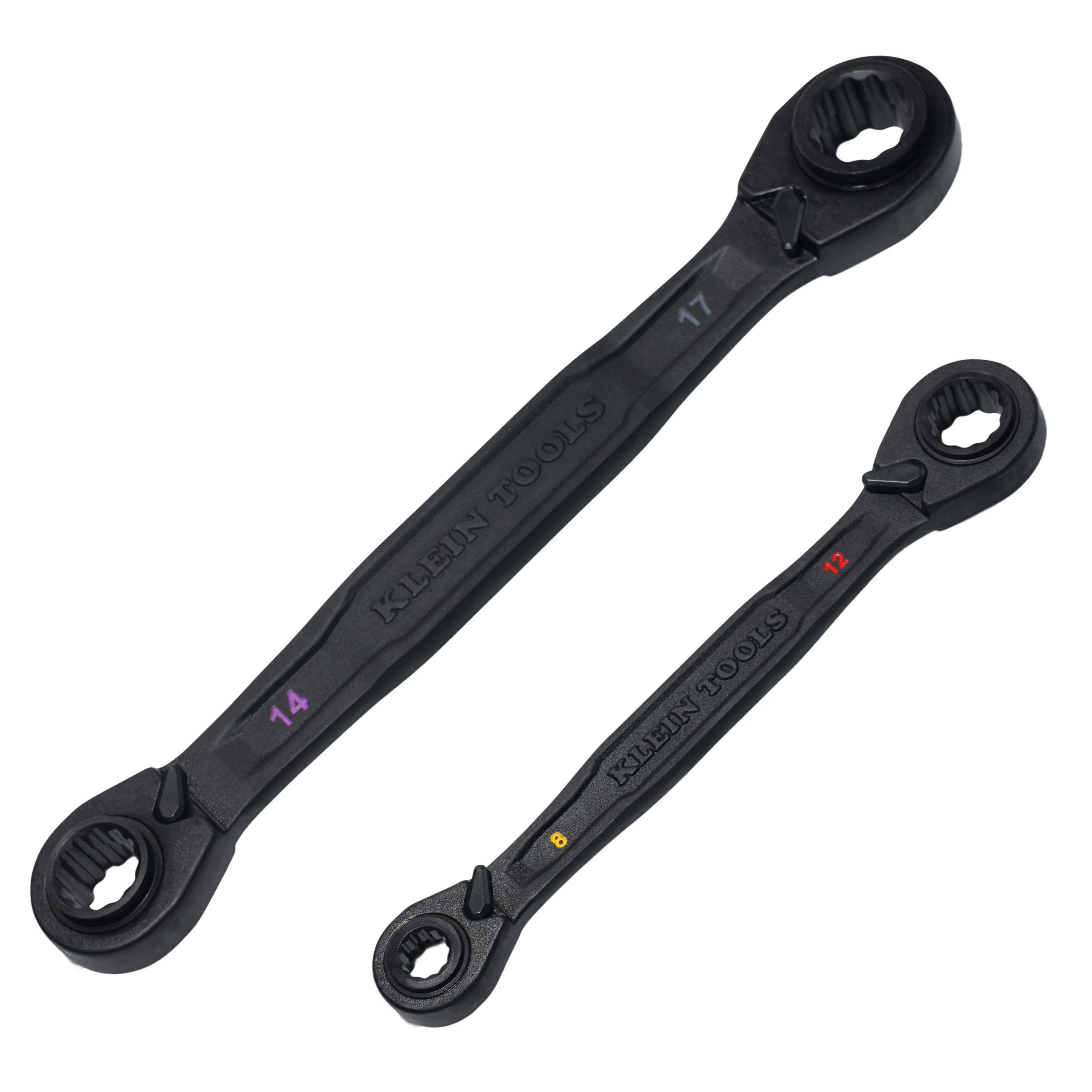 Klein Tools 68216M 4-in-1 Ratcheting Wrench Set, Metric, 2 Pc.