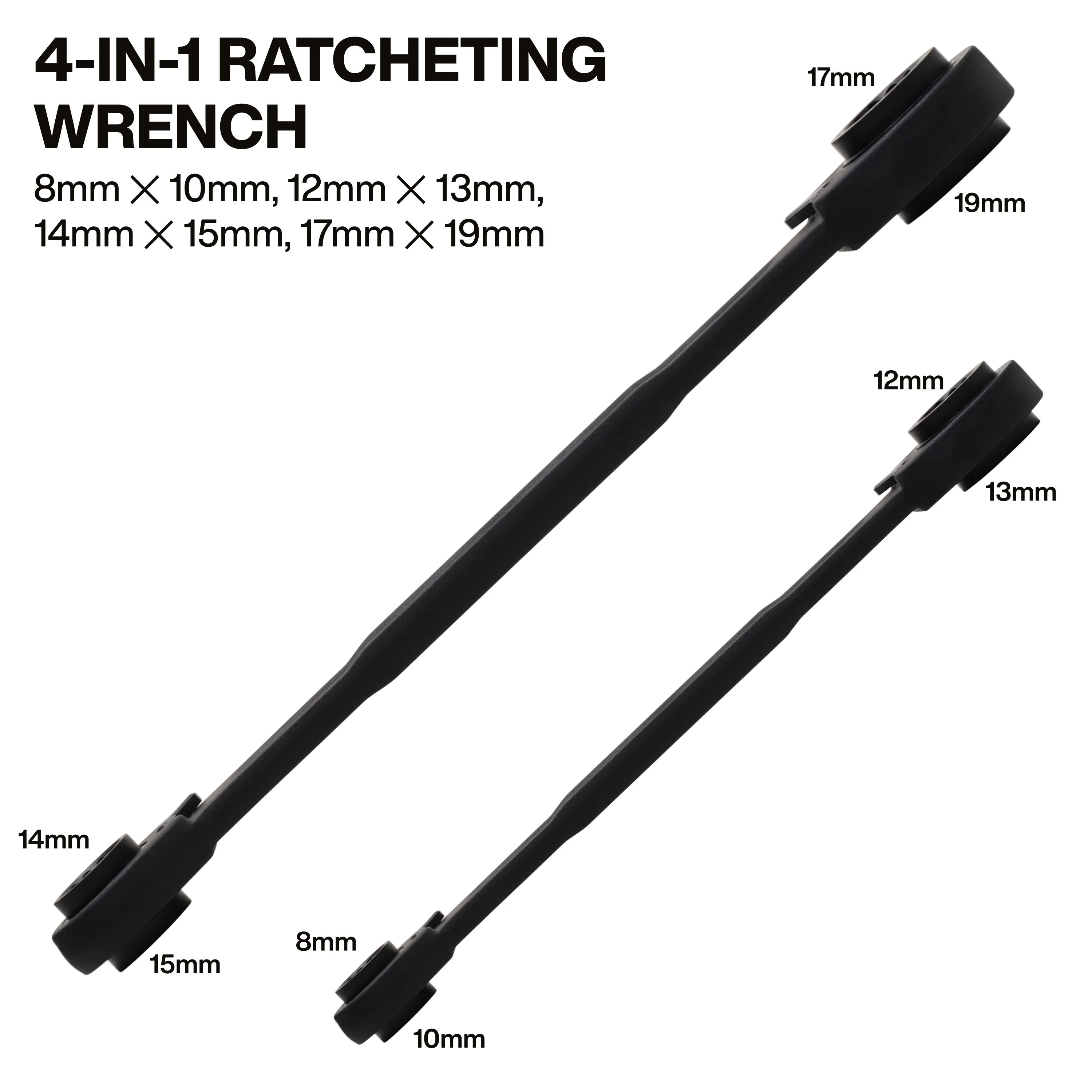 Klein Tools 68216M 4-in-1 Ratcheting Wrench Set, Metric, 2 Pc. - Image 2