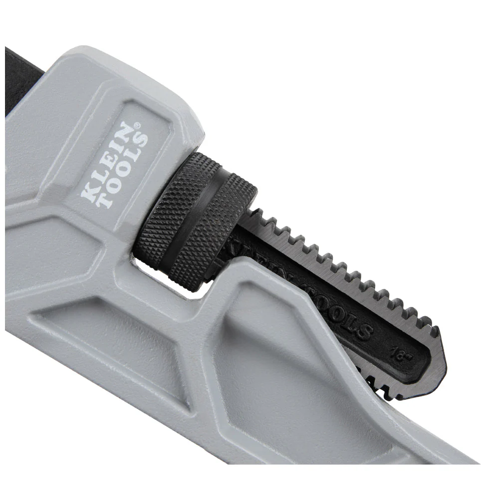 Klein Tools 68225 Adjustable Cast Aluminum Pipe Wrench, 18" - Image 5
