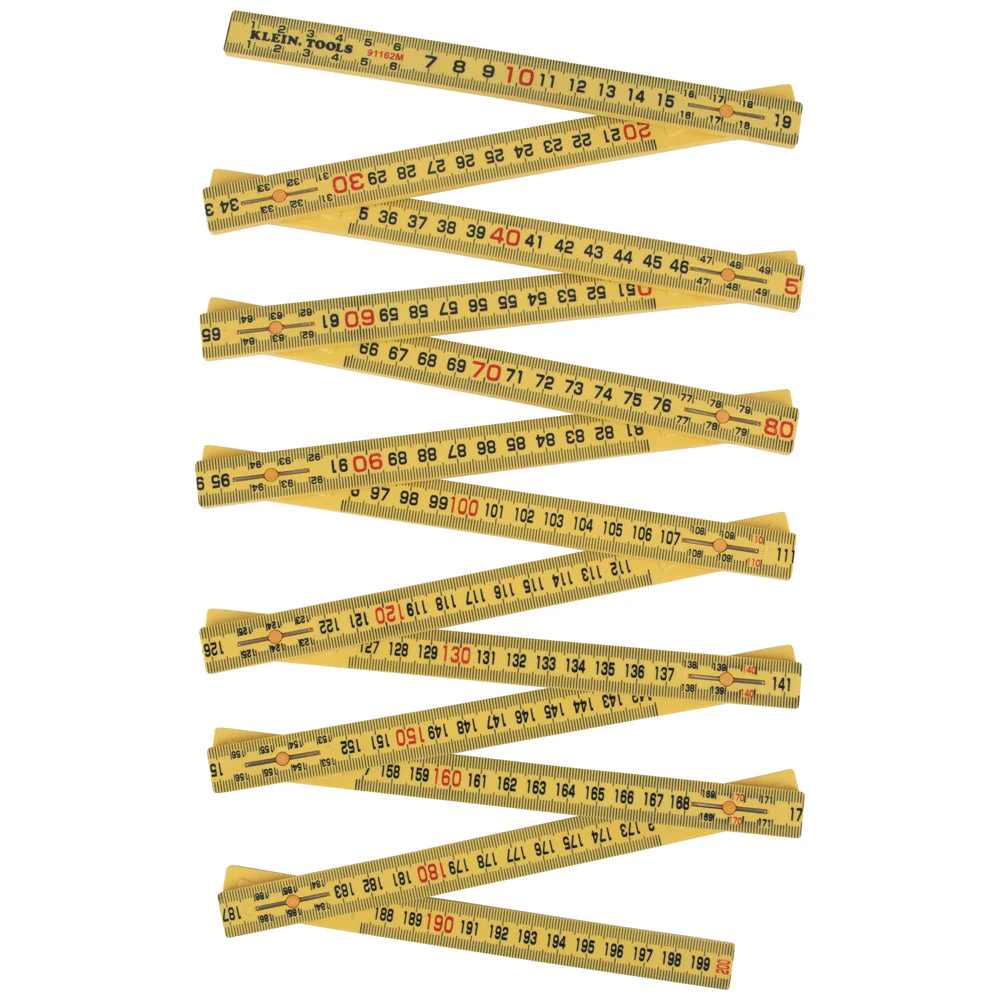 Klein Tools 91162M Fiberglass Folding Ruler, Outside Reading, Metric - Image 2