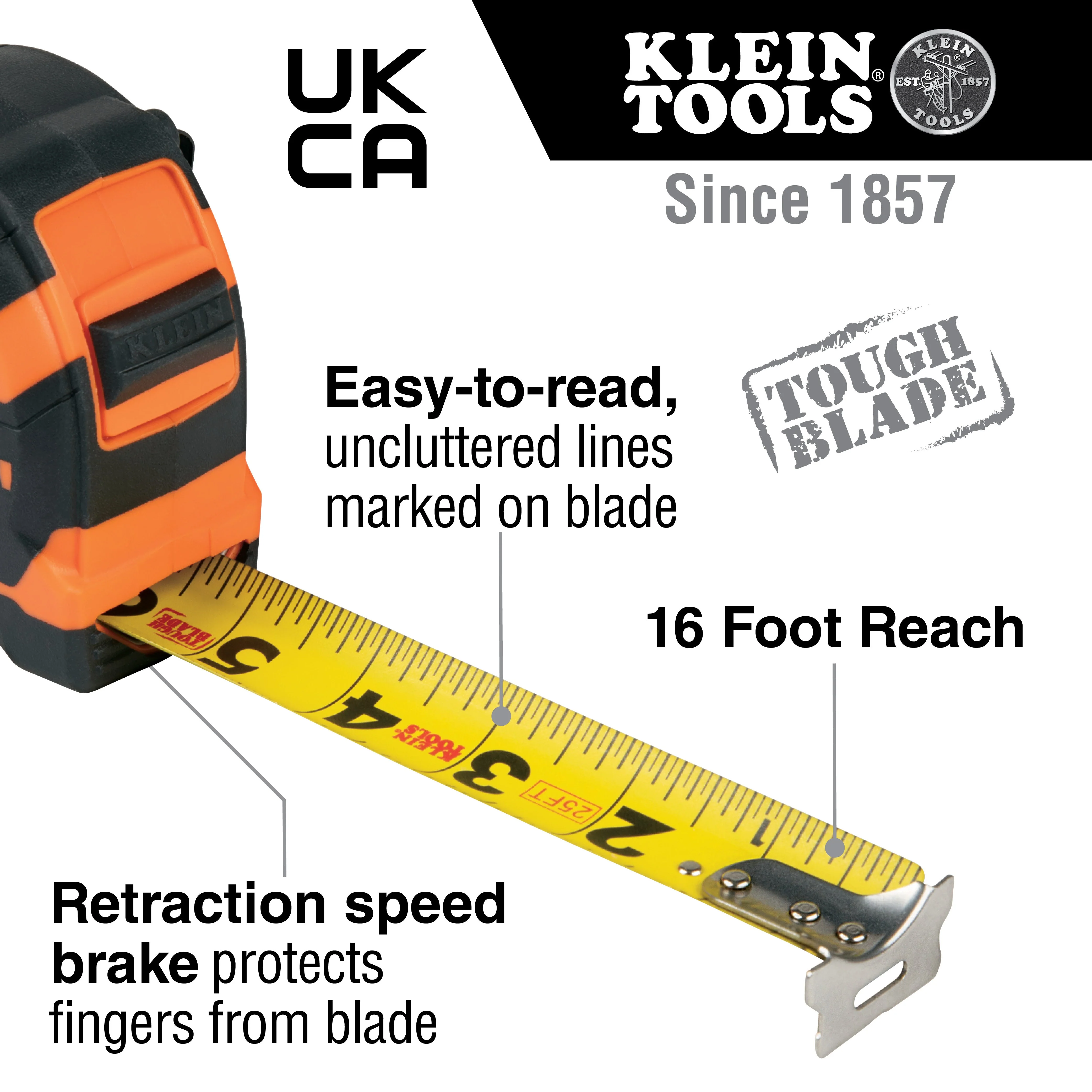 Klein Tools 9135 Tape Measure, 35-Foot Single-Hook - Image 7