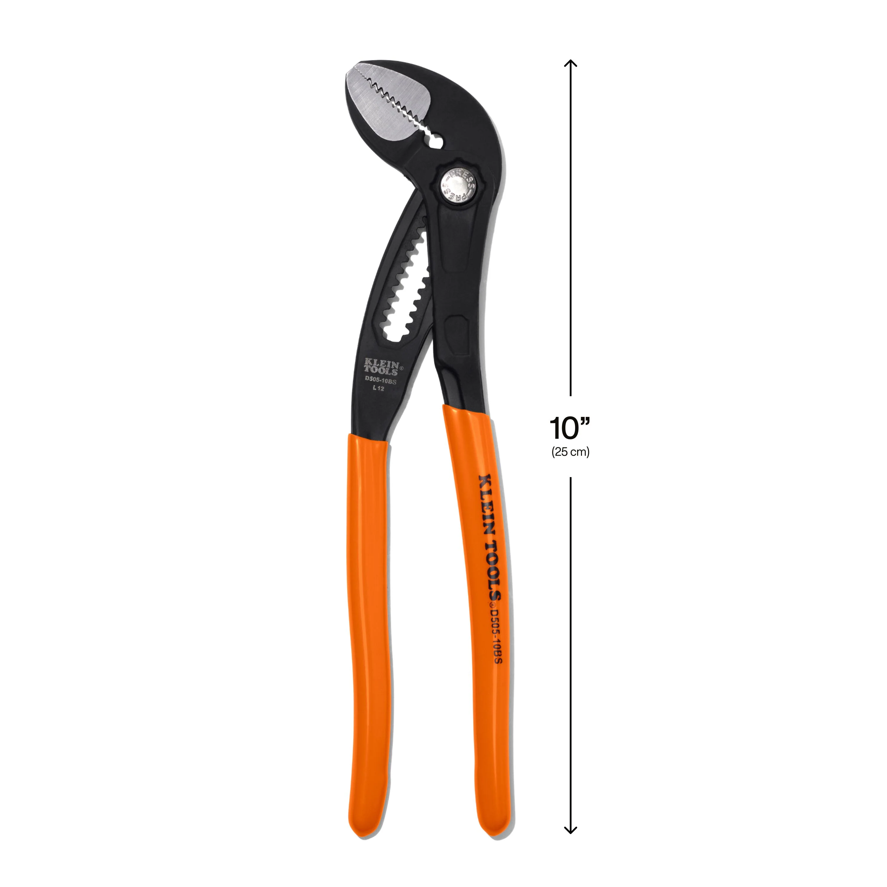 Klein Tools D50510BS Straight Jaw Quick-Adjust Pump Pliers, 10-Inch - Image 6