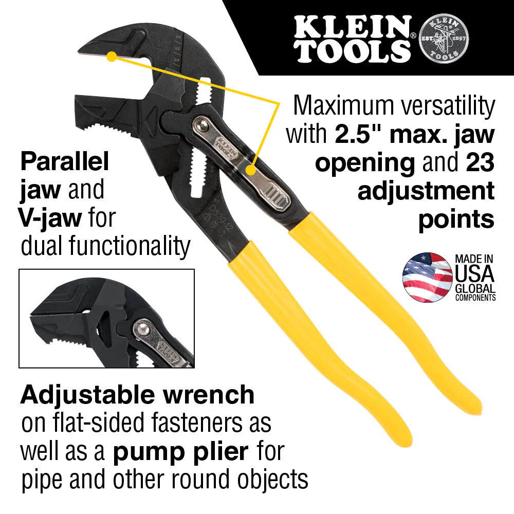 Klein Tools D53003KIT Plier Wrench Set, 3 Pc. - Image 6