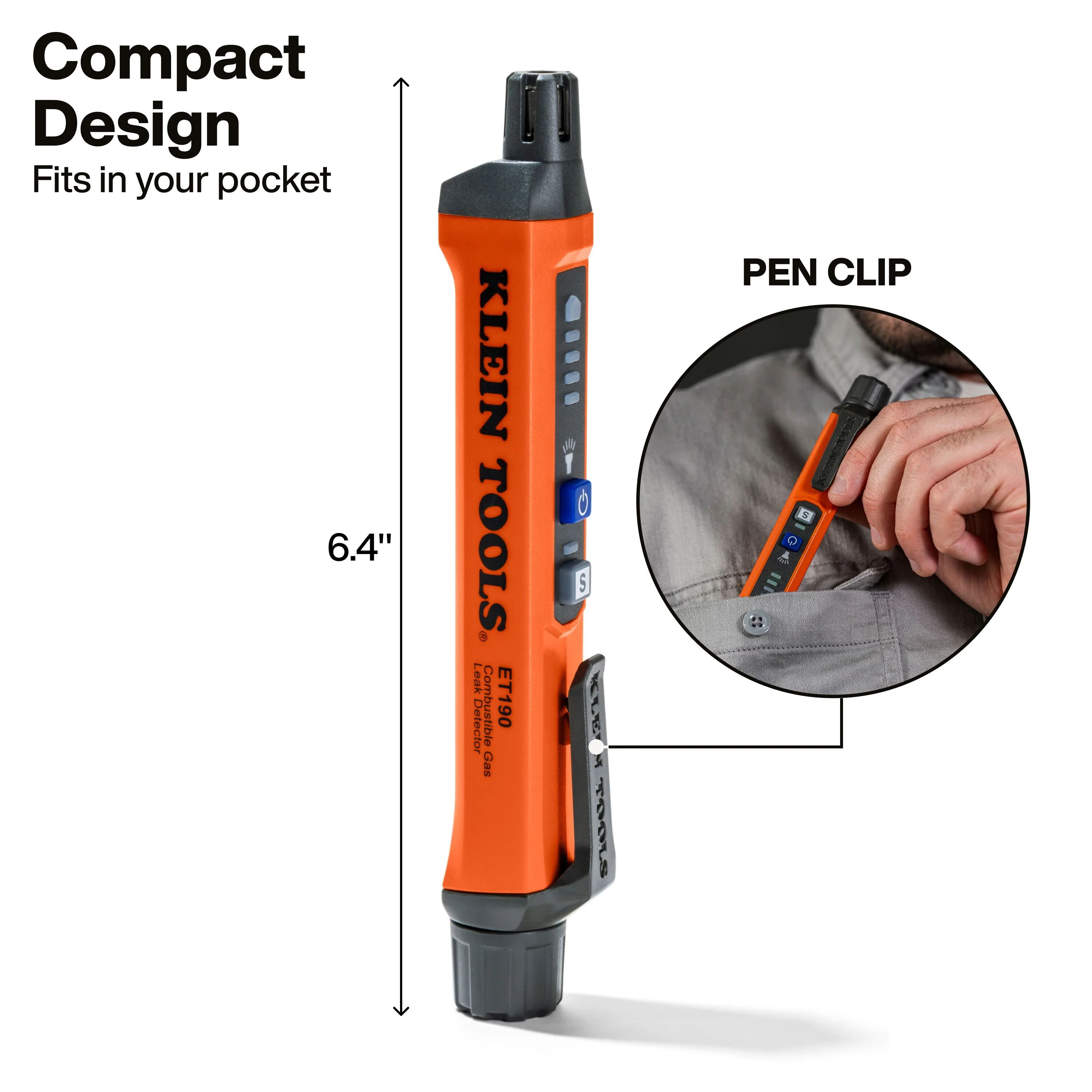 Klein Tools ET190 Compact Combustible Gas Leak Detector - Image 4