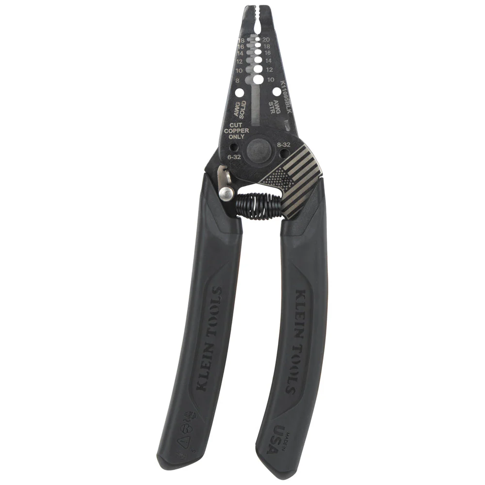 Klein Tools K11095BLK Limited Edition Klein-Kurve Blackout Wire Stripper / Cutter, 8-20 AWG - Image 3