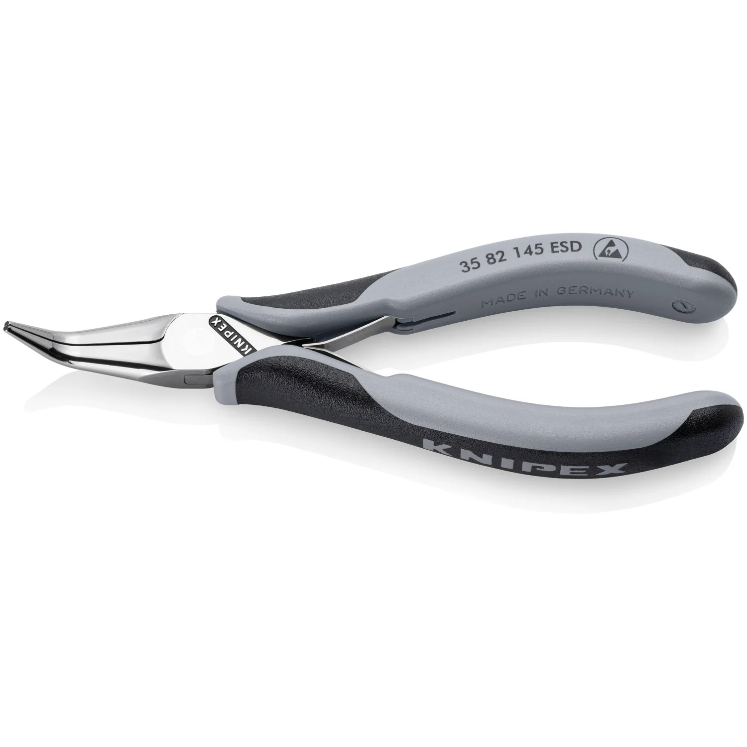 Knipex 35 82 145 ESD 5 3/4" Electronics 45° Angled Pliers-Half Round Tips, ESD Handles - Image 3