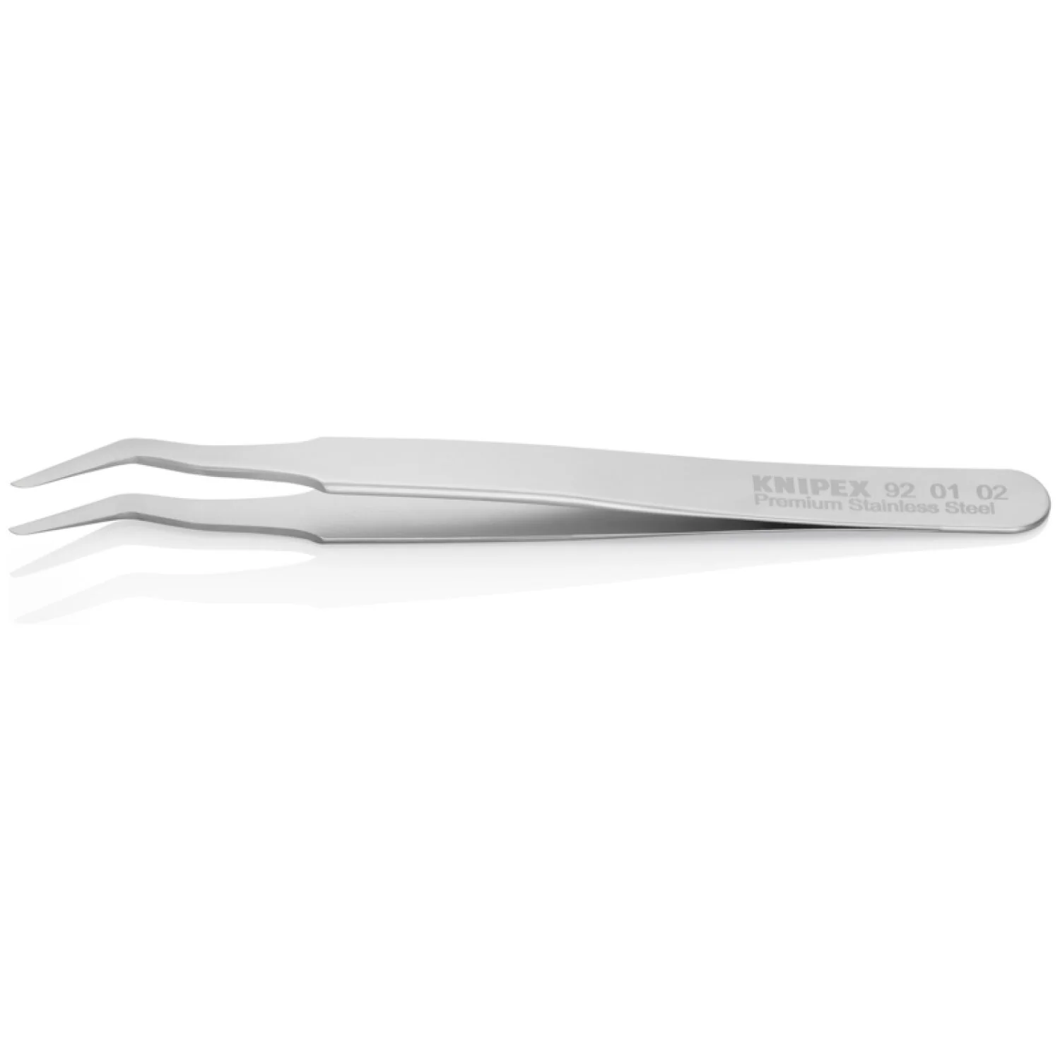 Knipex 92 01 02 4 3/4" Premium Stainless Steel Positioning Tweezers-35°Angled-SMD - Image 3