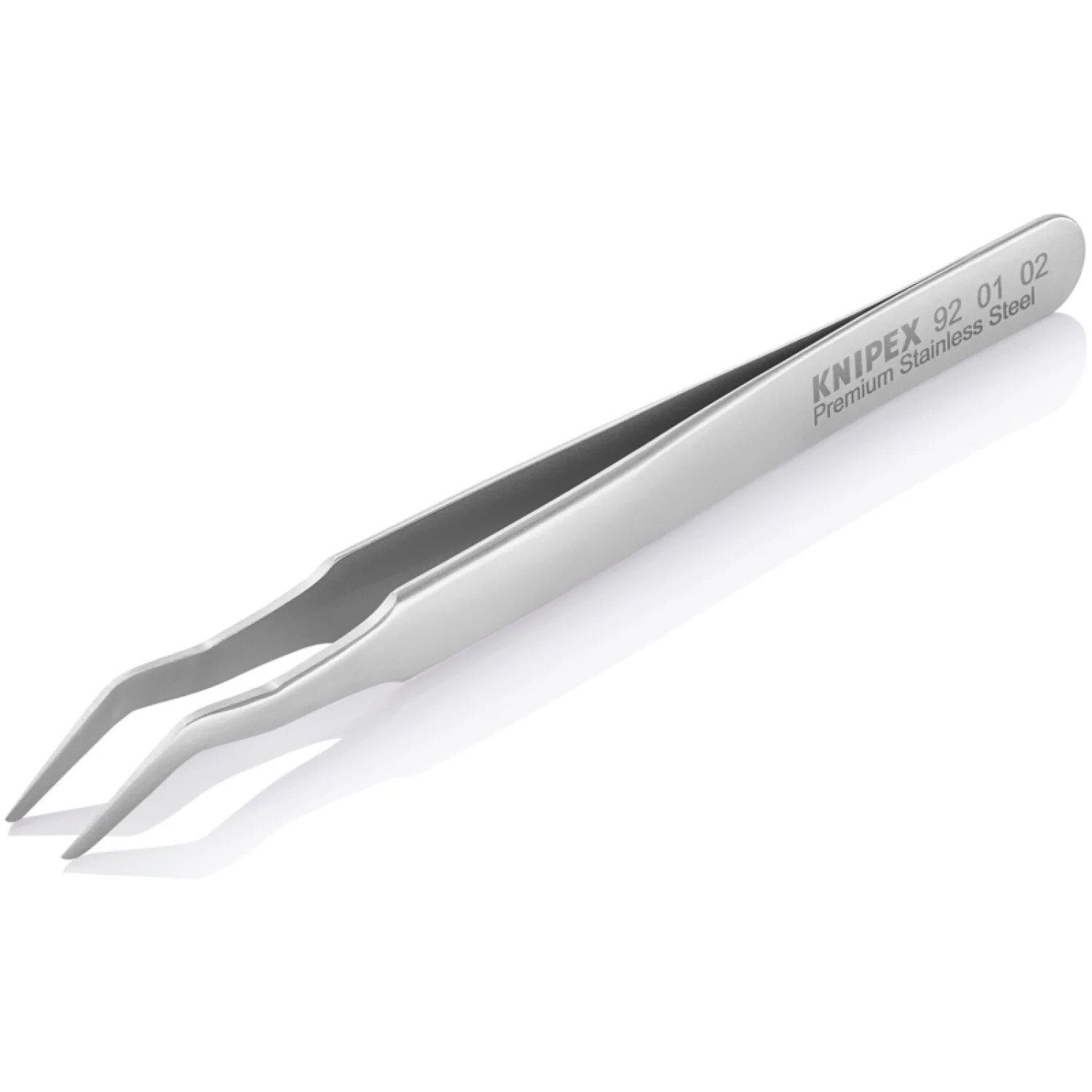 Knipex 92 01 02 4 3/4" Premium Stainless Steel Positioning Tweezers-35°Angled-SMD - Image 4