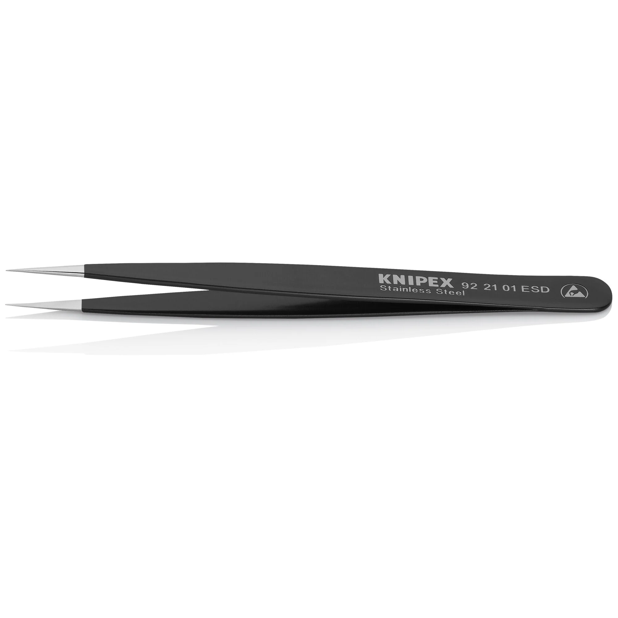 Knipex 92 21 01 ESD 5" Stainless Steel Gripping Tweezers-Needle-Point Tips-ESD - Image 3