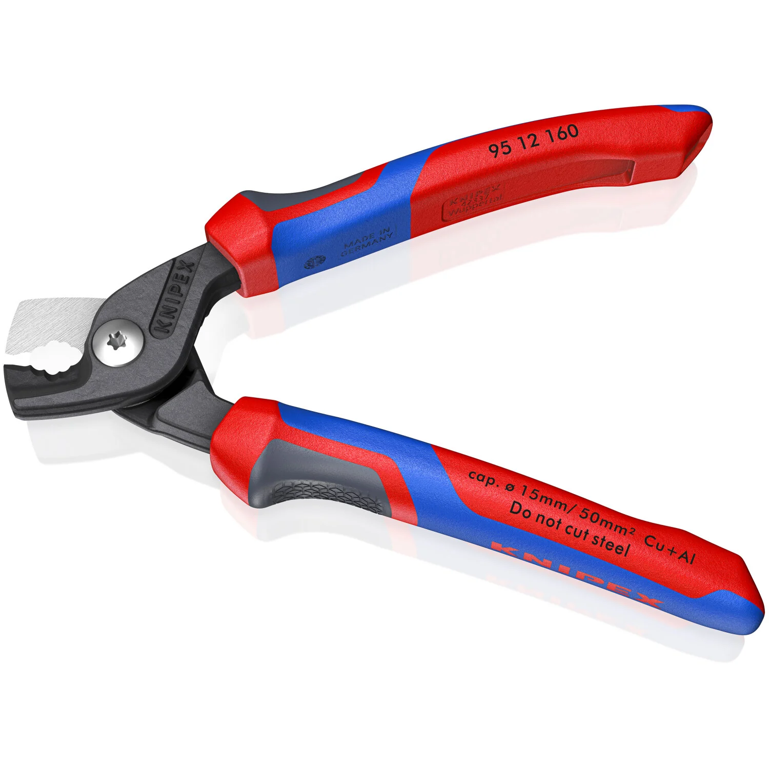 Knipex 95 12 160 KnipeXtend StepCut Cable Shears, 6 1/4" - Image 2