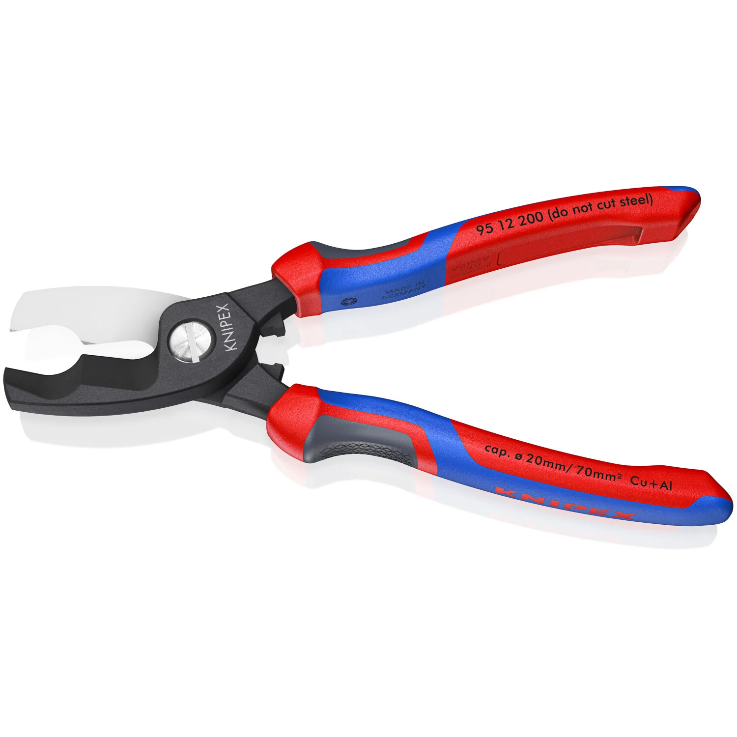 Knipex 95 12 200 KnipeXtend Cable Shears - Twin Cutting Edges, 8" - Image 2