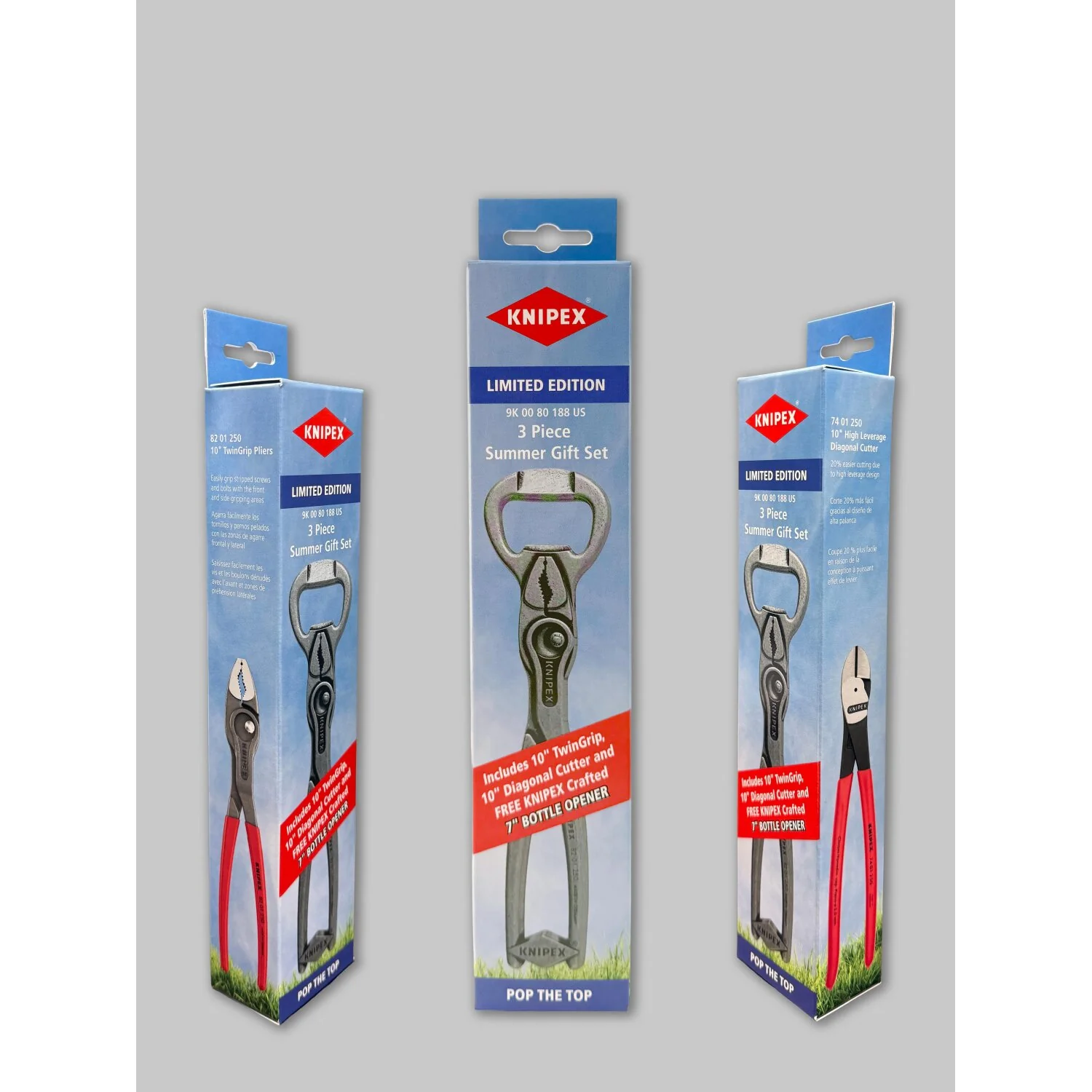 Knipex 9K 00 80 188 US 3-Piece Summer Gift Set - Image 6