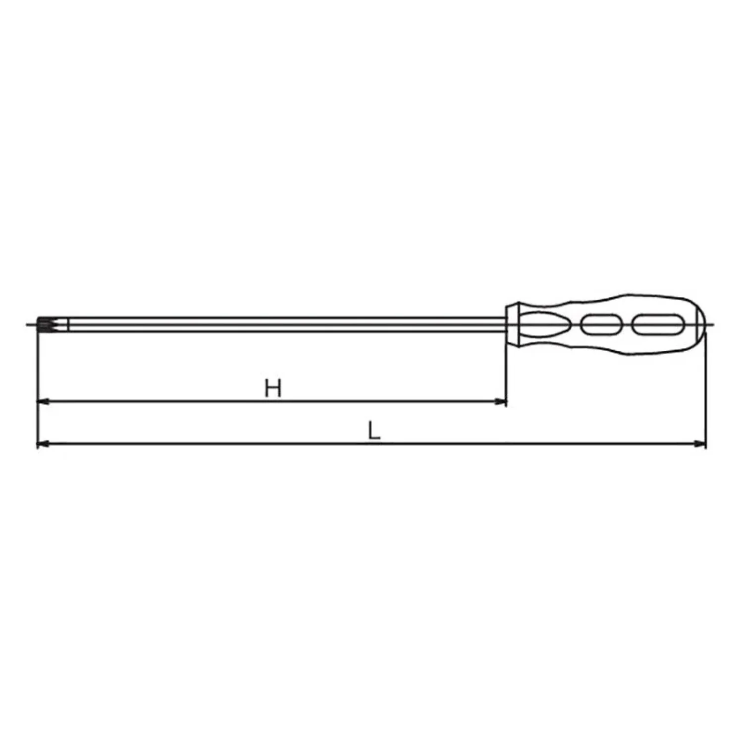 Ko-ken 168T-20IPR(250) Tamper-Resistant Torx Plus Screwdriver - Length 350mm - Image 2
