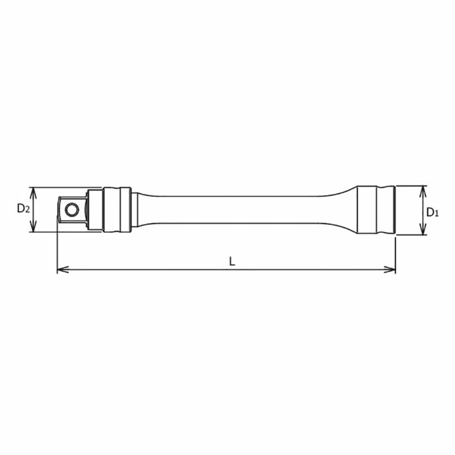 Ko-ken 4760LZ-250 1/2 Sq. Dr. Locking Z-series Extension Bar, 250mm Length - Image 2