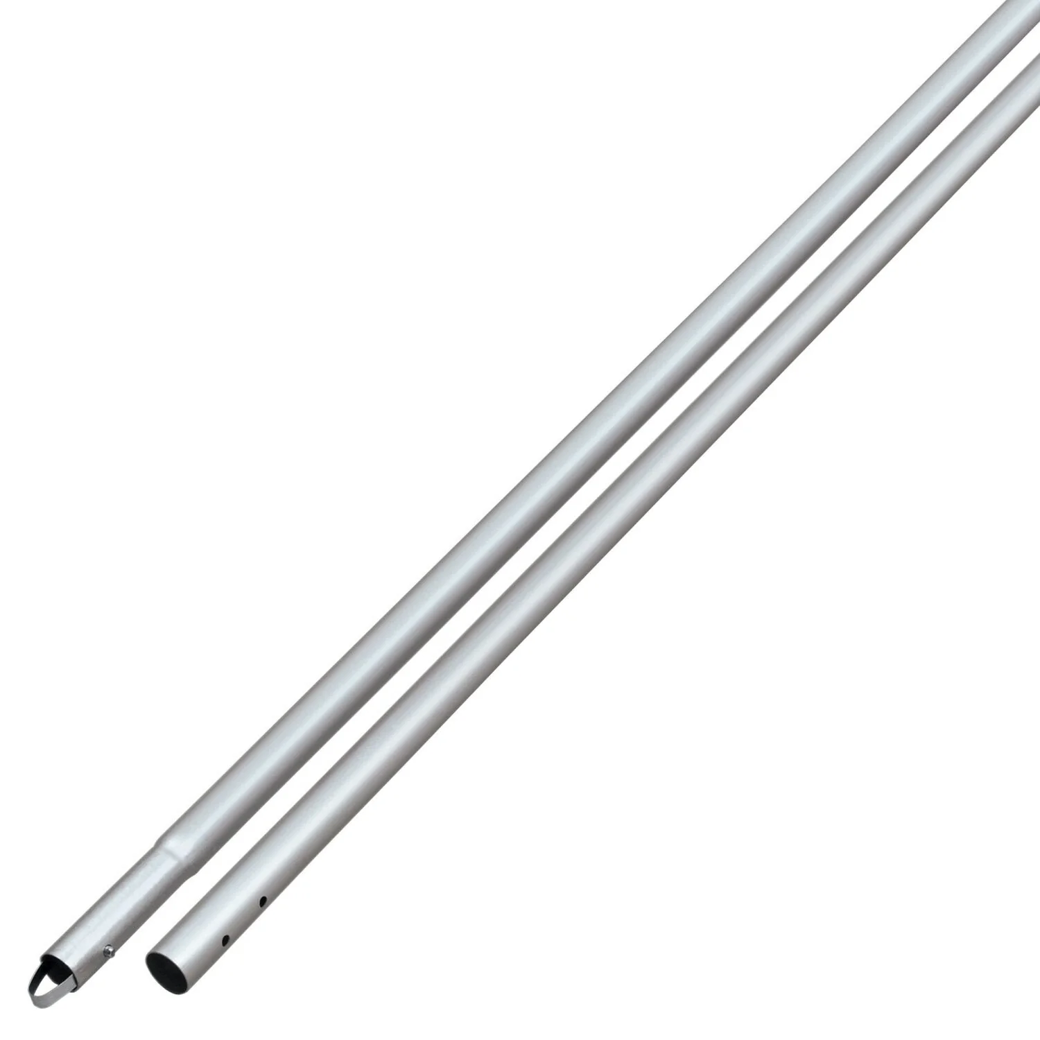 Kraft Tool CC289S-PK3 6' Anodized Aluminum Swaged Button Handle - 1-3/4" Diameter (Silver) - Image 2