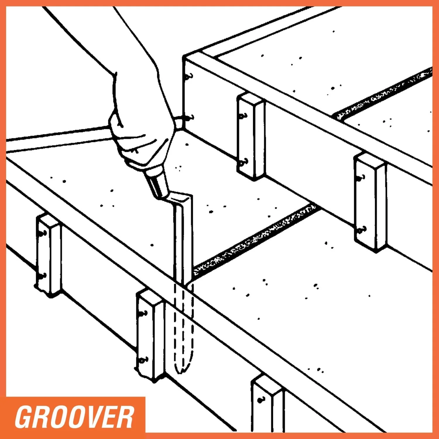 Kraft Tool CF007 Step-Saver Vertical Groover 12" L x 3/8" W x 3/4" D - Image 3